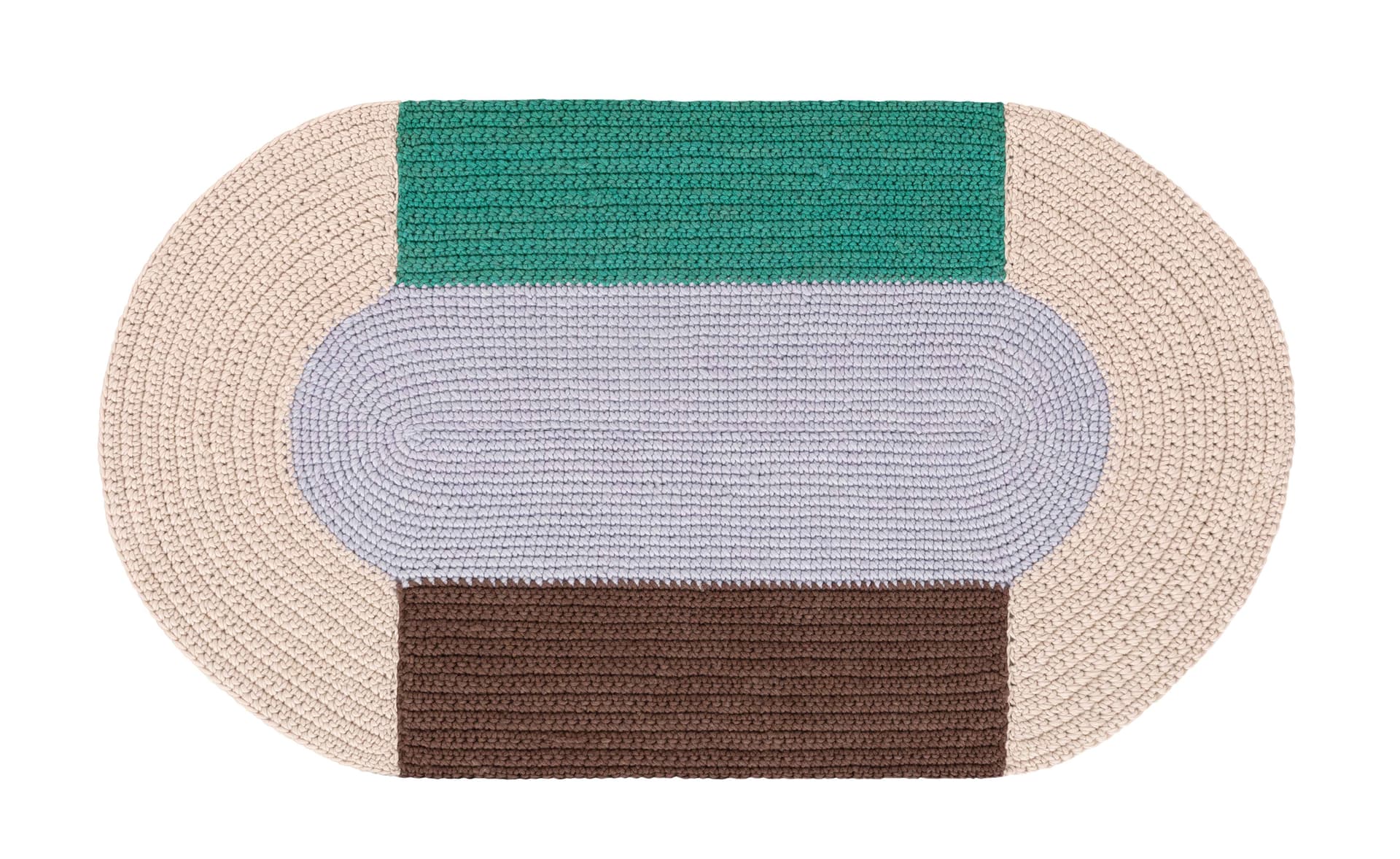 Crochet Mono Rug / blue