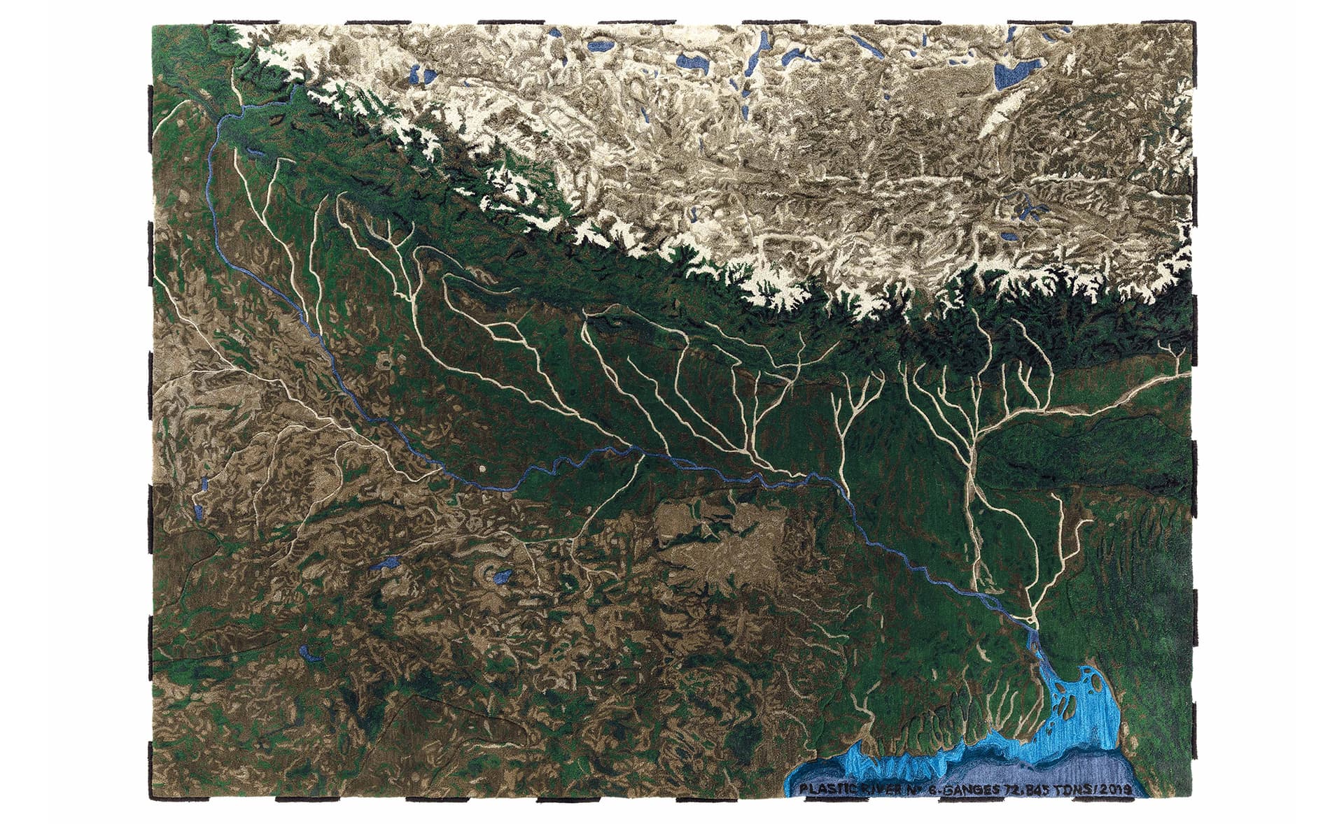 Plastic Rivers Rug / 9'10" x 13'2" - Ganges