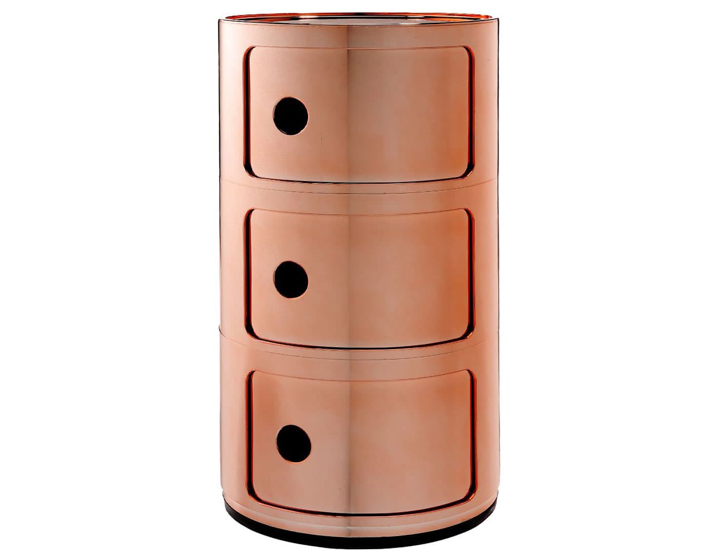 Componibili Metallic / three unit / copper