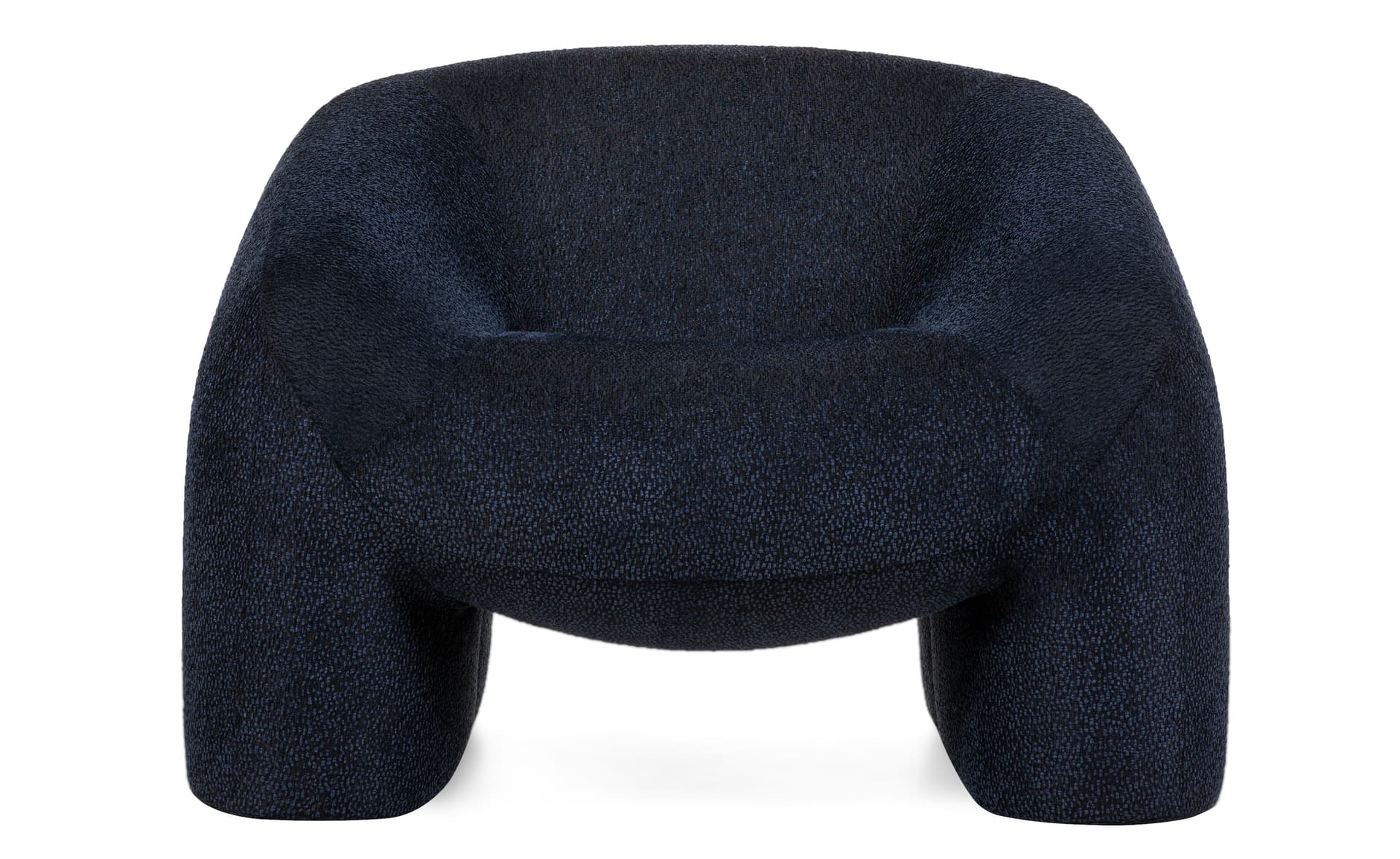 Hortensia Armchair / calligraphy bird jacquard / blue