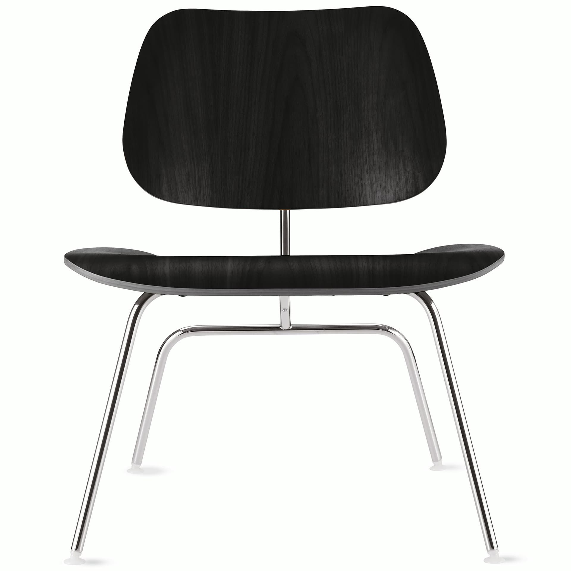 eames molded plywood lounge chair lcm / chrome legs / ebony stained ash veneer