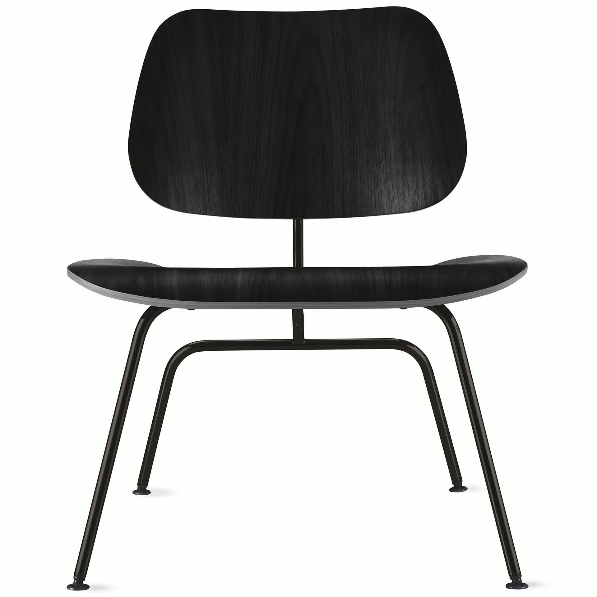 eames molded plywood lounge chair lcm / black legs / ebony stained ash veneer