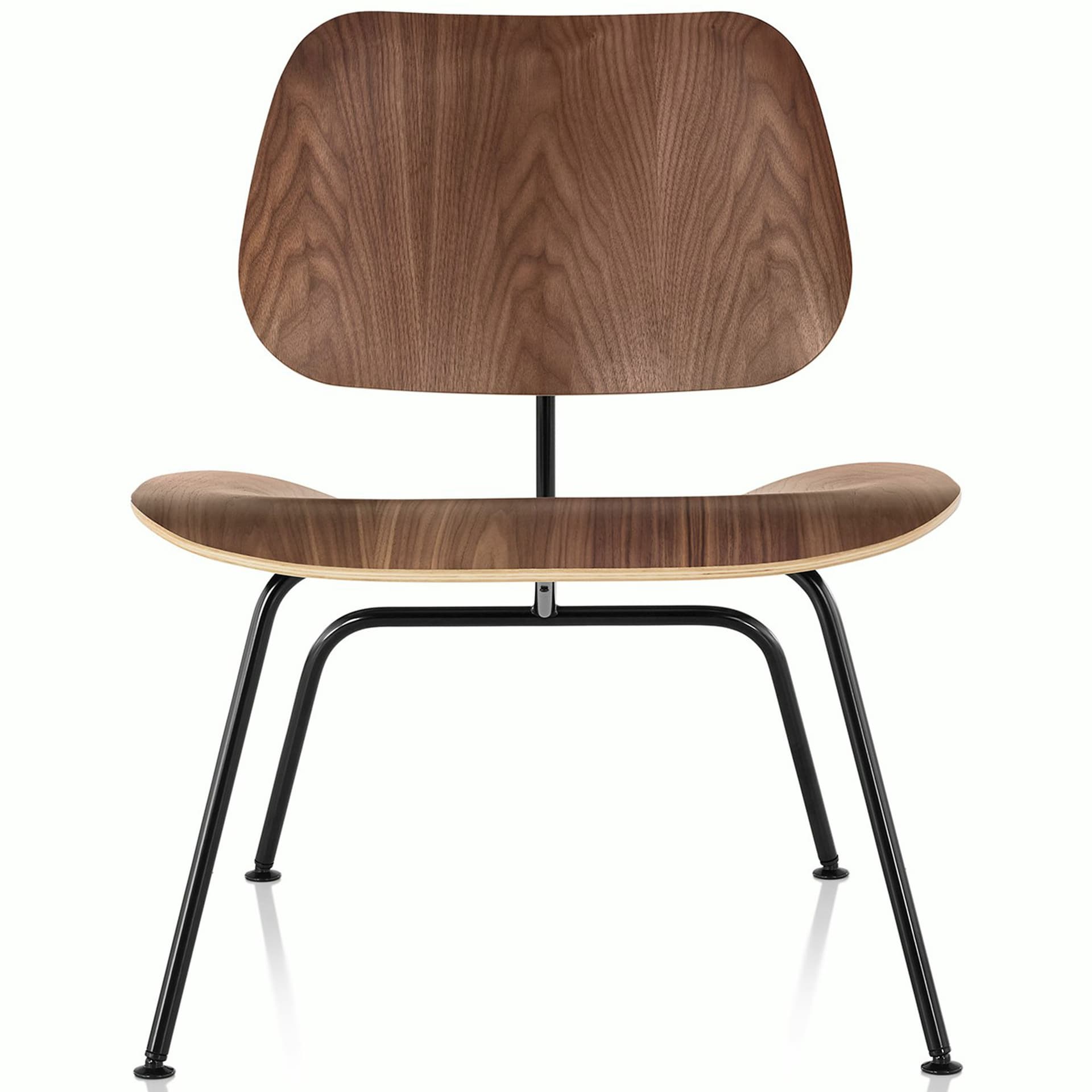 eames molded plywood lounge chair lcm / black legs / walnut veneer