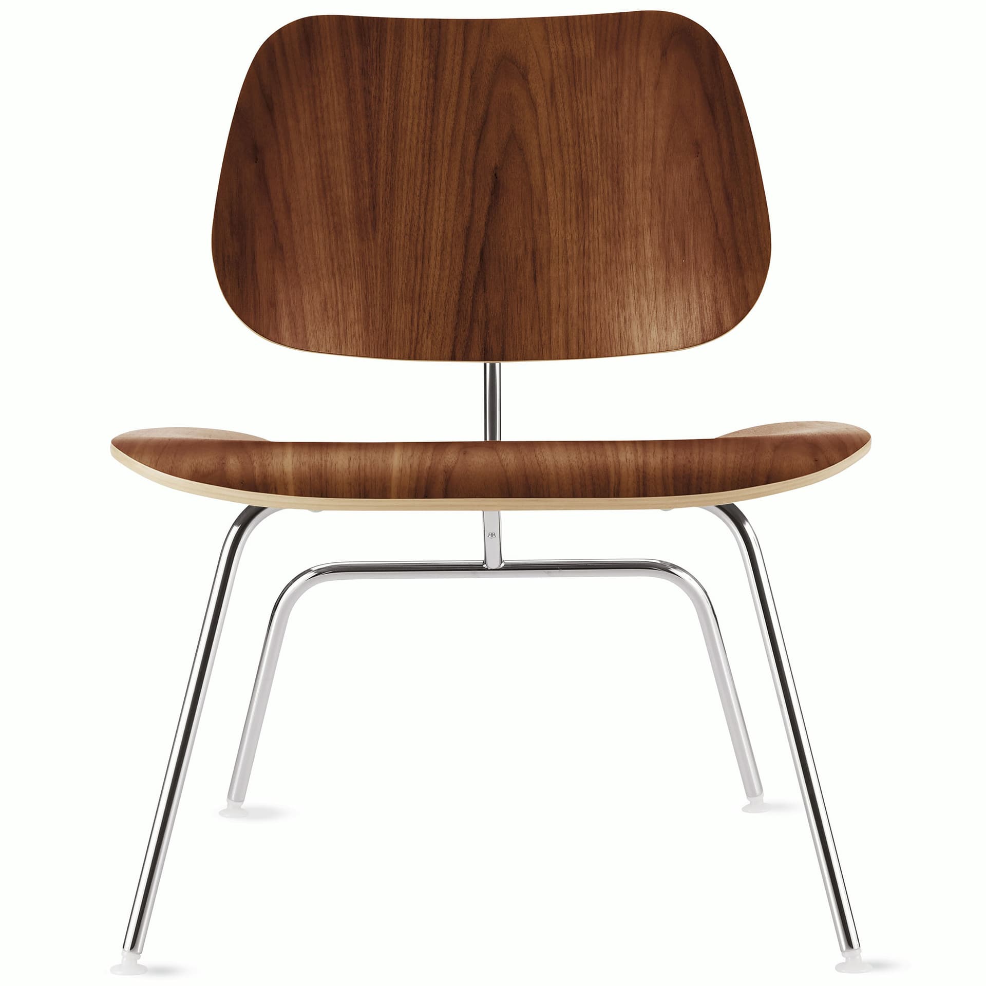 eames molded plywood lounge chair lcm / chrome legs / walnut veneer