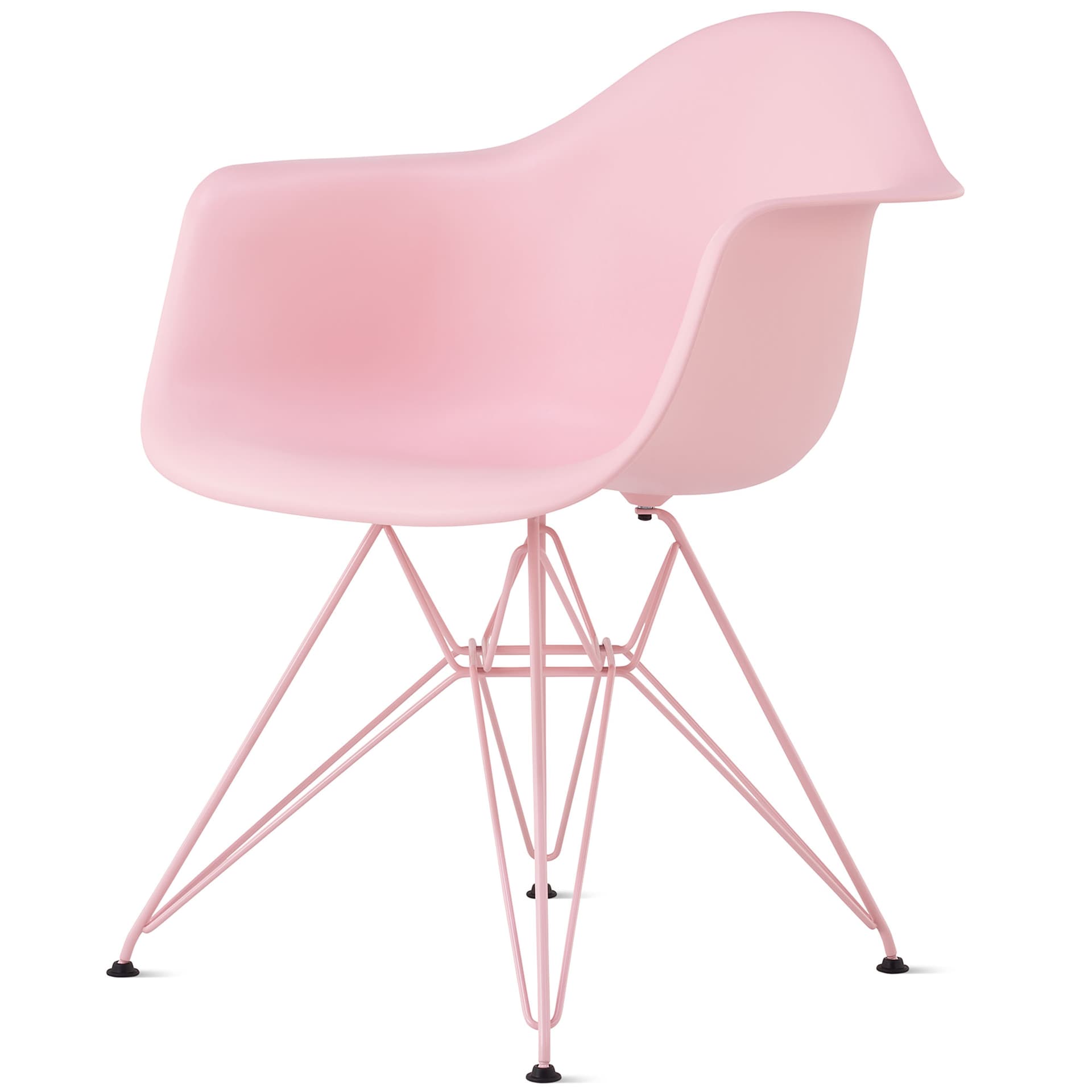 eames molded plastic armchair, herman miller x hay / powder pink