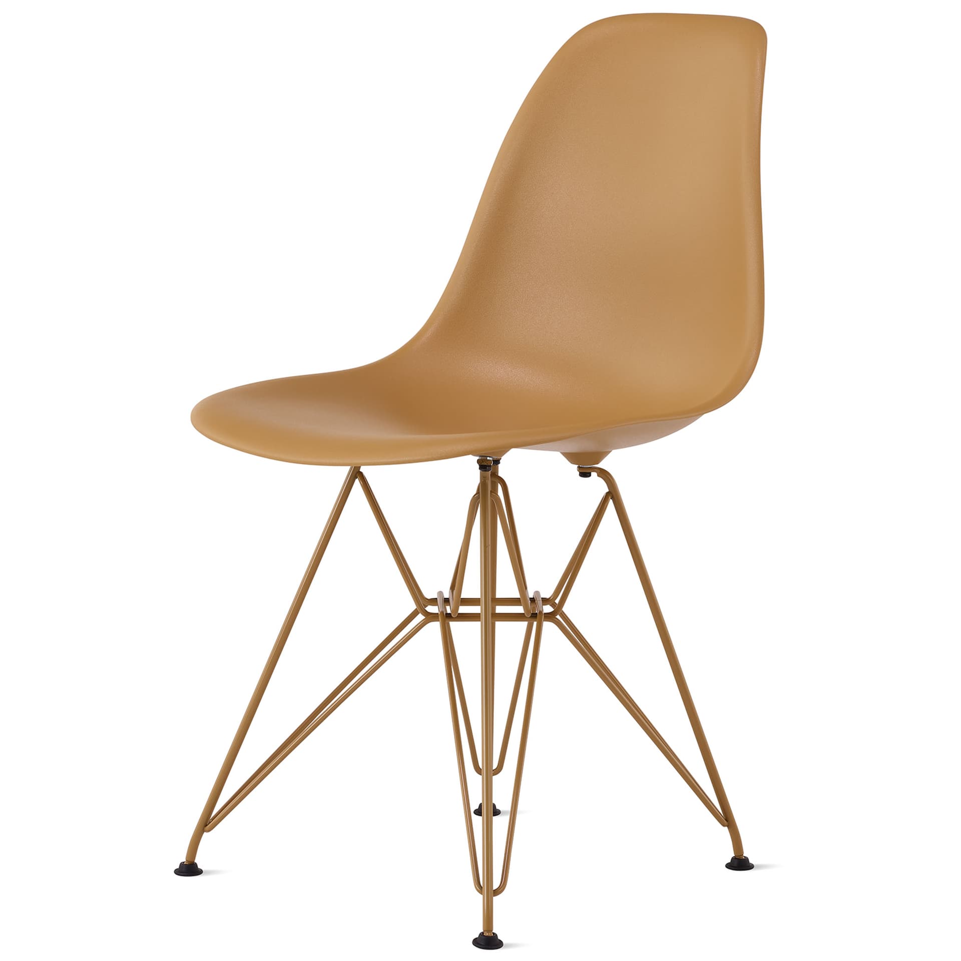 eames molded plastic side chair, herman miller x hay / toffee