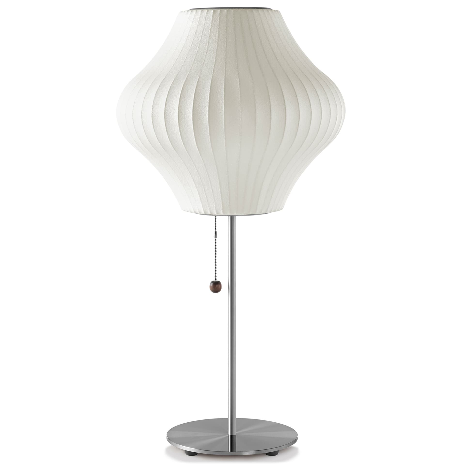 nelson lotus table lamp pear / brushed nickel base