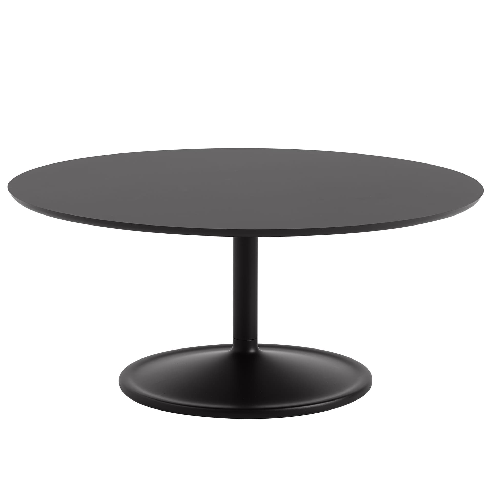 Soft Coffee Table / 37.4" diameter x 16.5" h - black nanolaminate / black