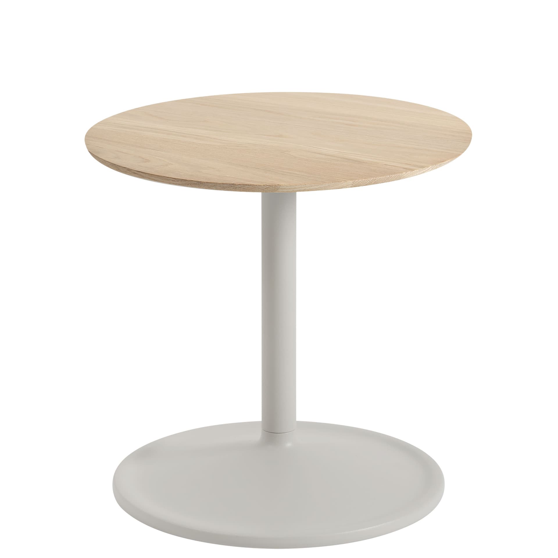 Soft Side Table / 16.1" diameter x 15.7" h - oak / grey