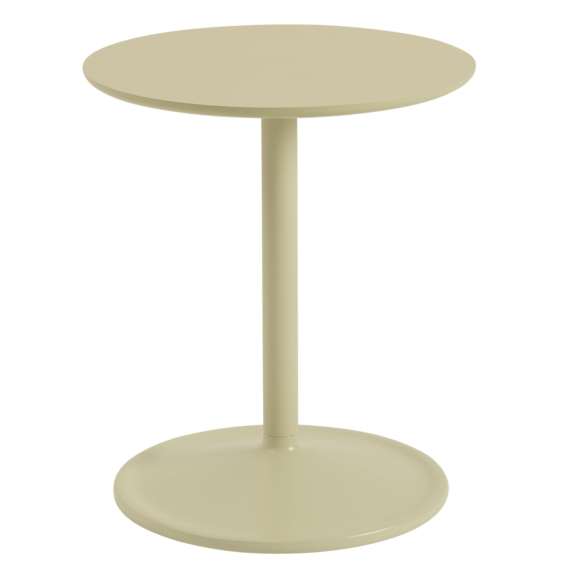 Soft Side Table / 16.1" diameter x 18.9" h - beige green laminate / beige green