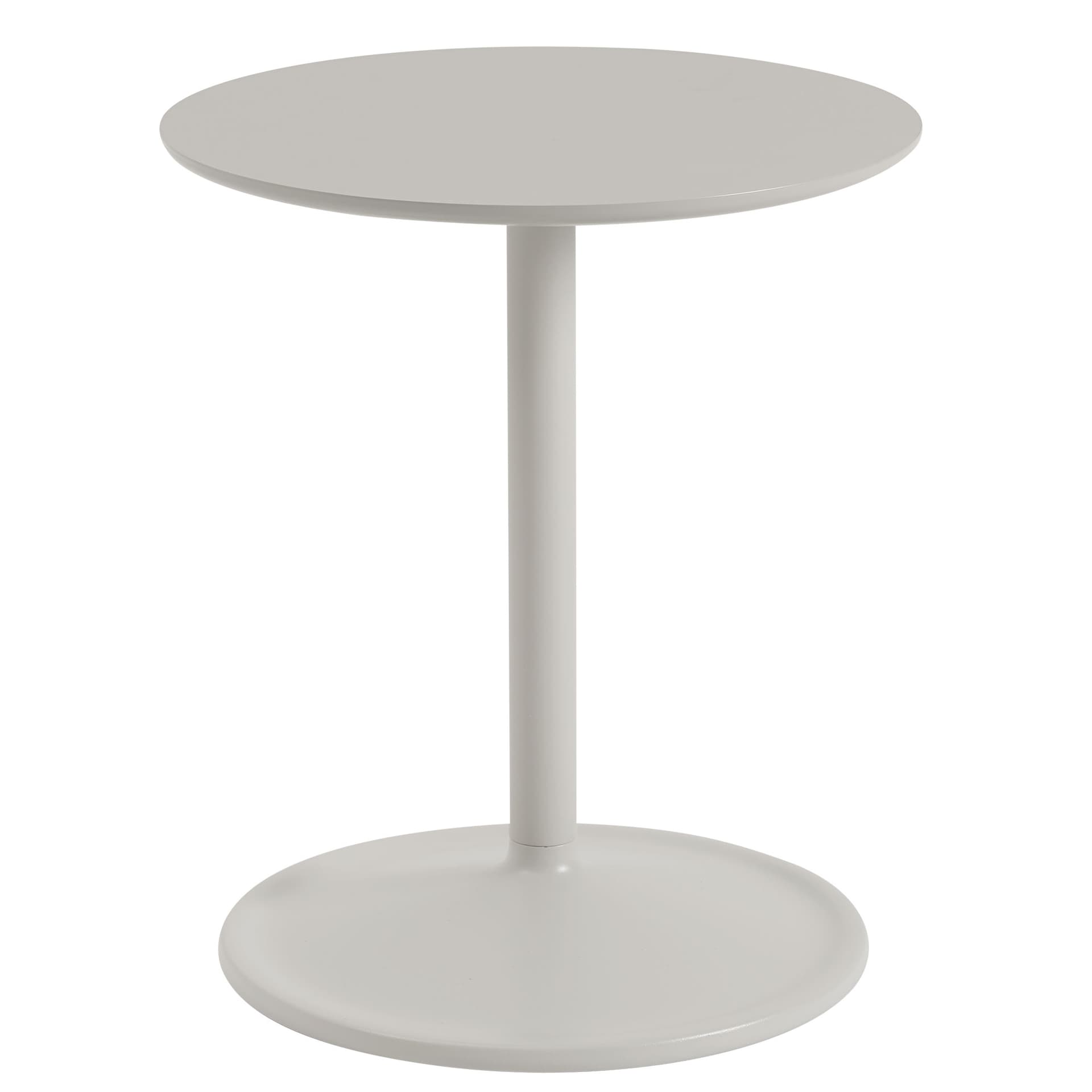 Soft Side Table / 16.1" diameter x 18.9" h - grey linoleum / grey