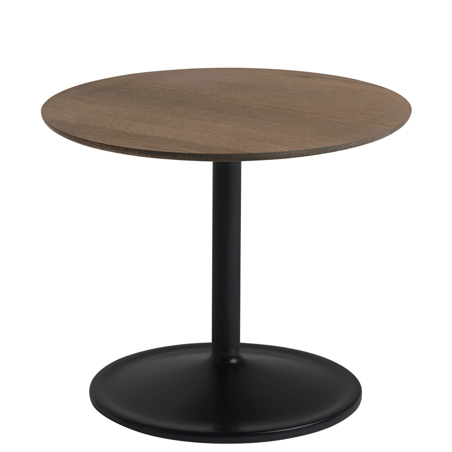 Soft Side Table / 18.9" diameter x 15.7" h - smoked oak / black
