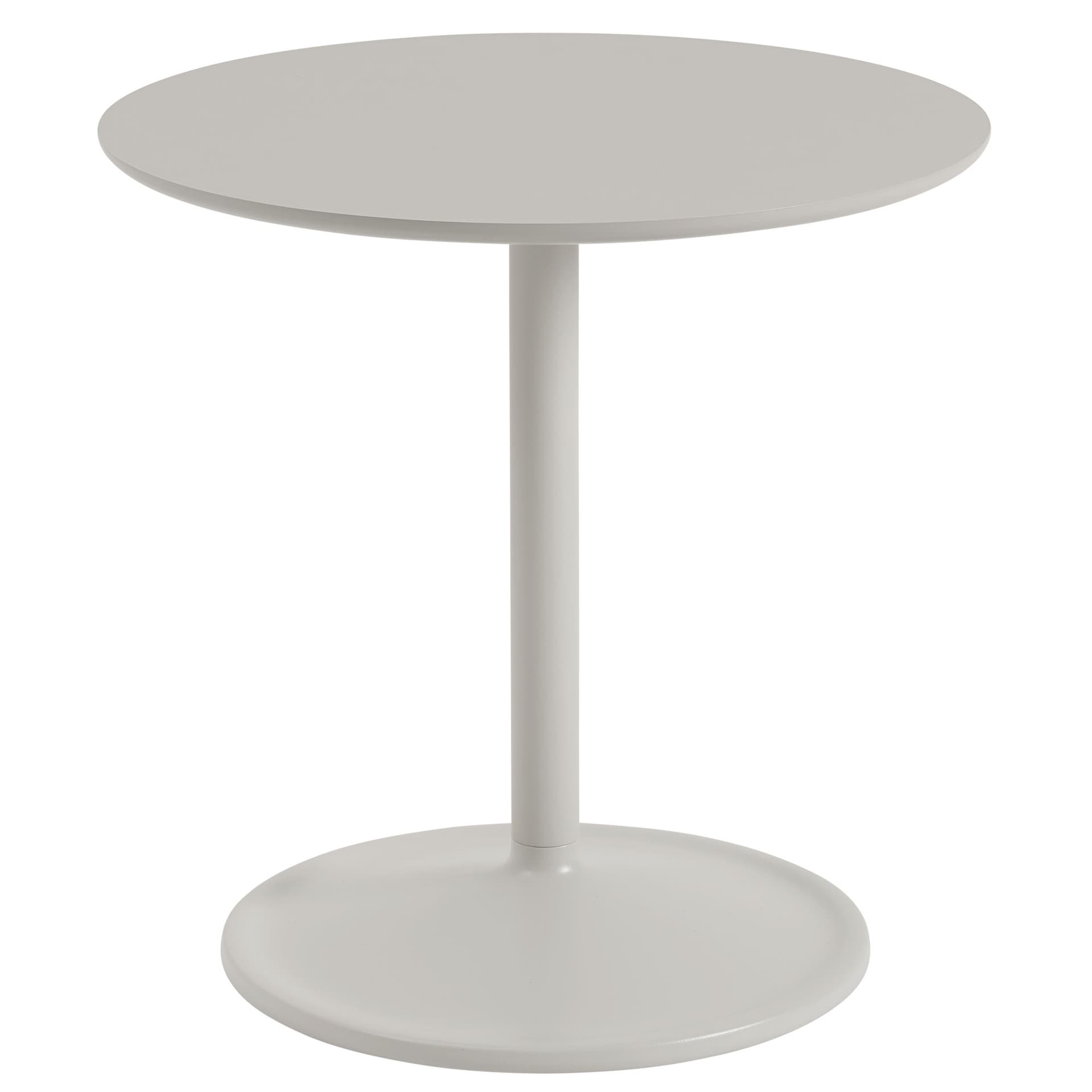 Soft Side Table / 18.9" diameter x 18.9" h - grey linoleum / grey