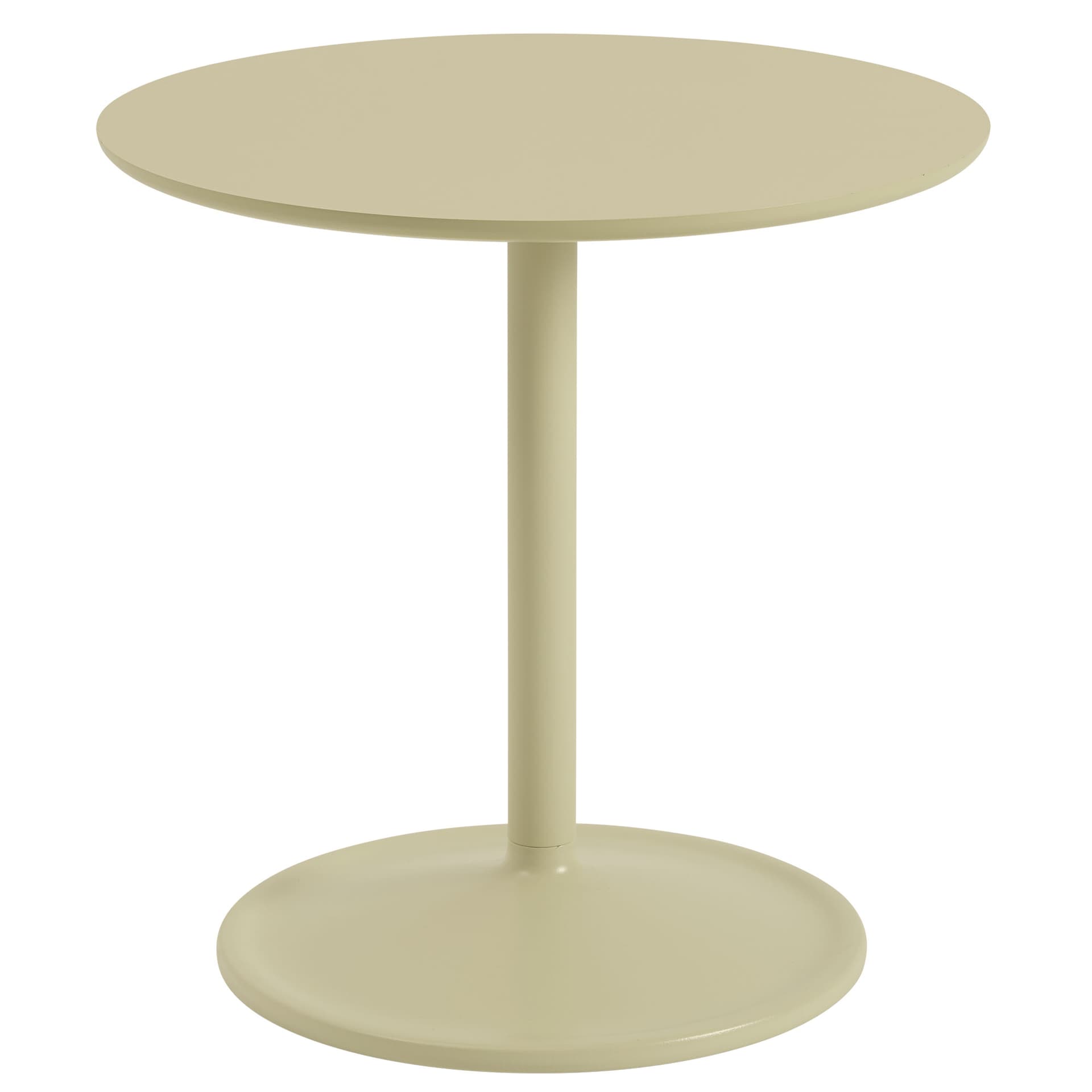 Soft Side Table / 18.9" diameter x 18.9" h - beige green laminate / beige green