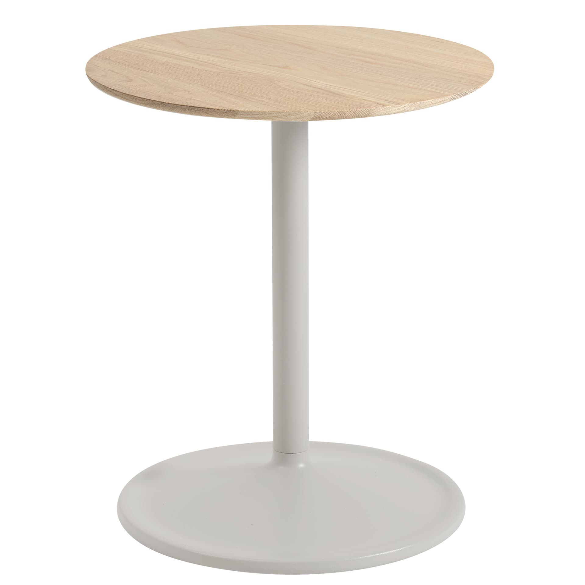 Soft Side Table / 16.1" diameter x 18.9" h - oak / grey
