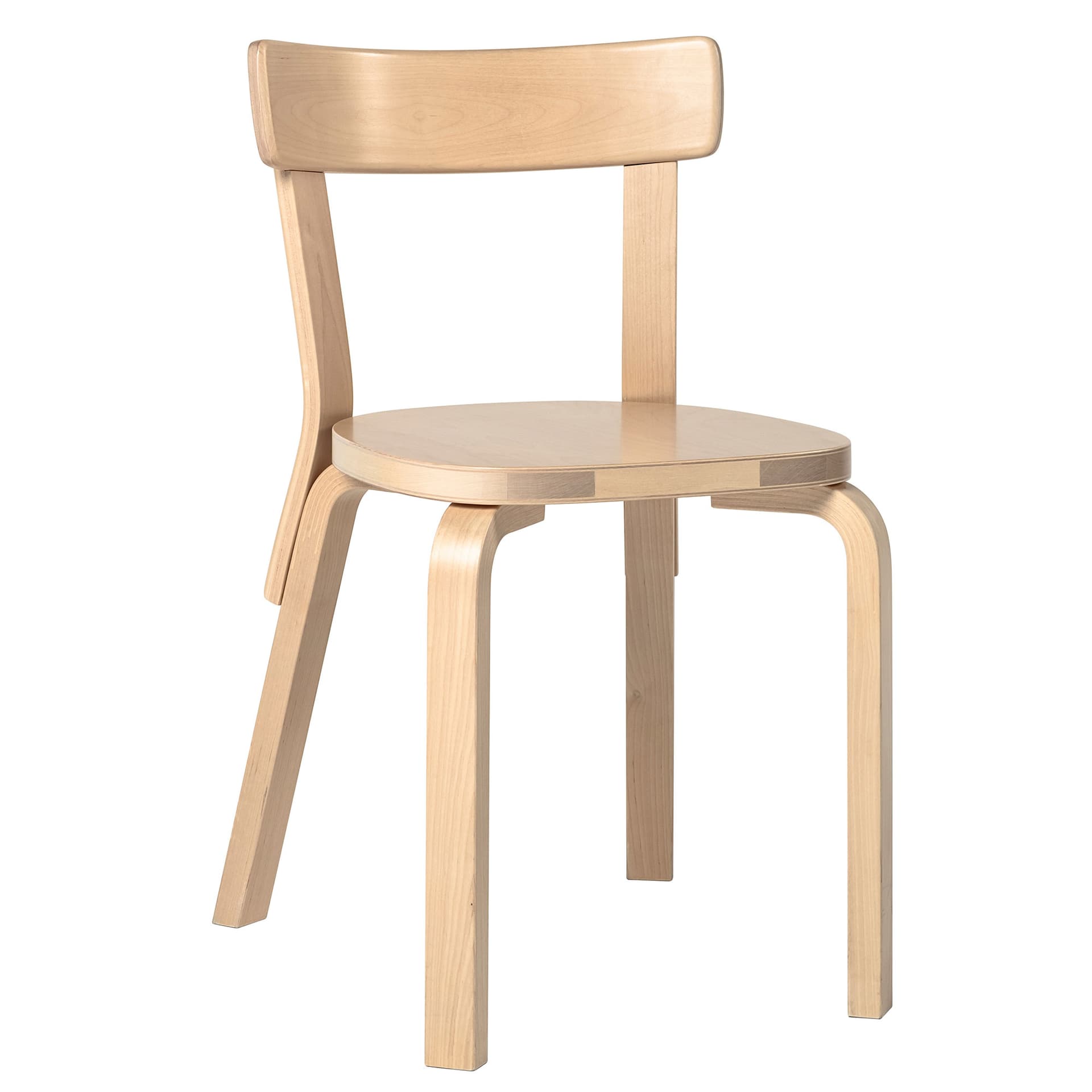 ships flat-packed (assembly required) / standard (no added glides) / non-upholstered seat / veneer - natural birch / natural birch