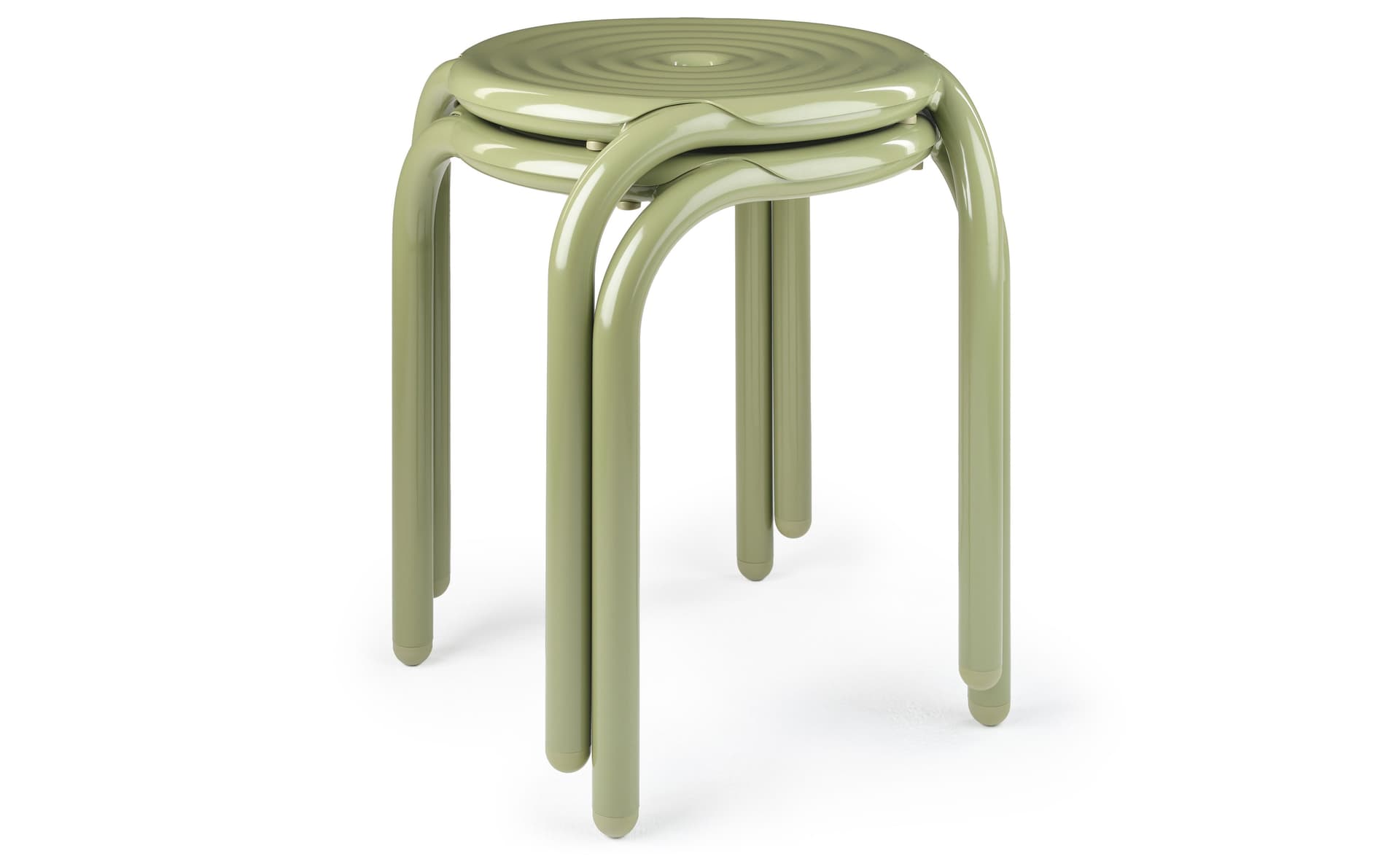 Groove Outdoor Stool Set of 2 / moss