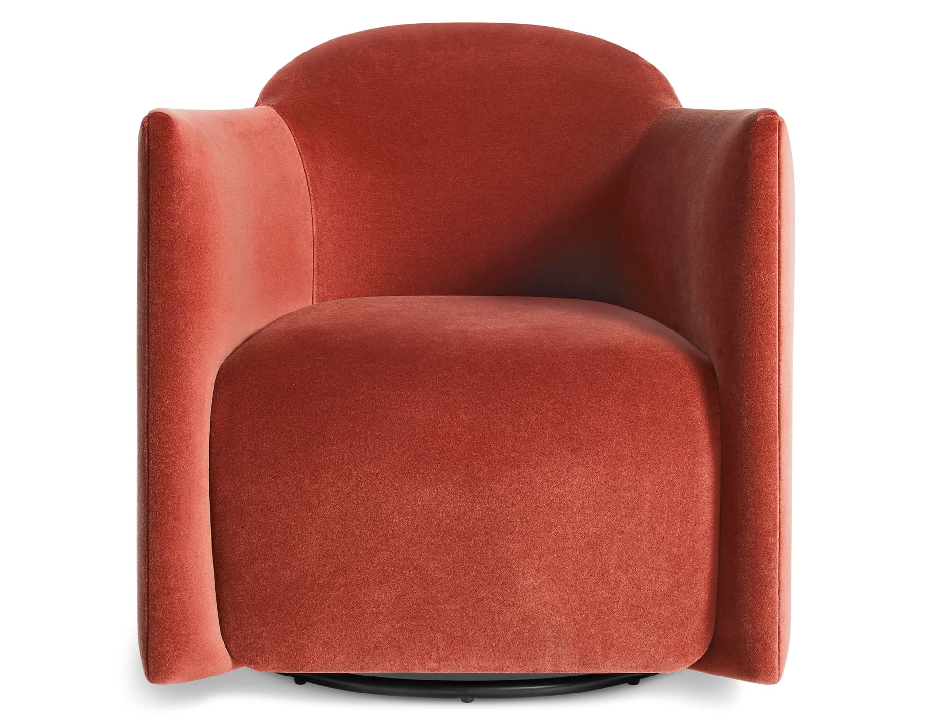 about face swivel lounge chair / tomato velvet