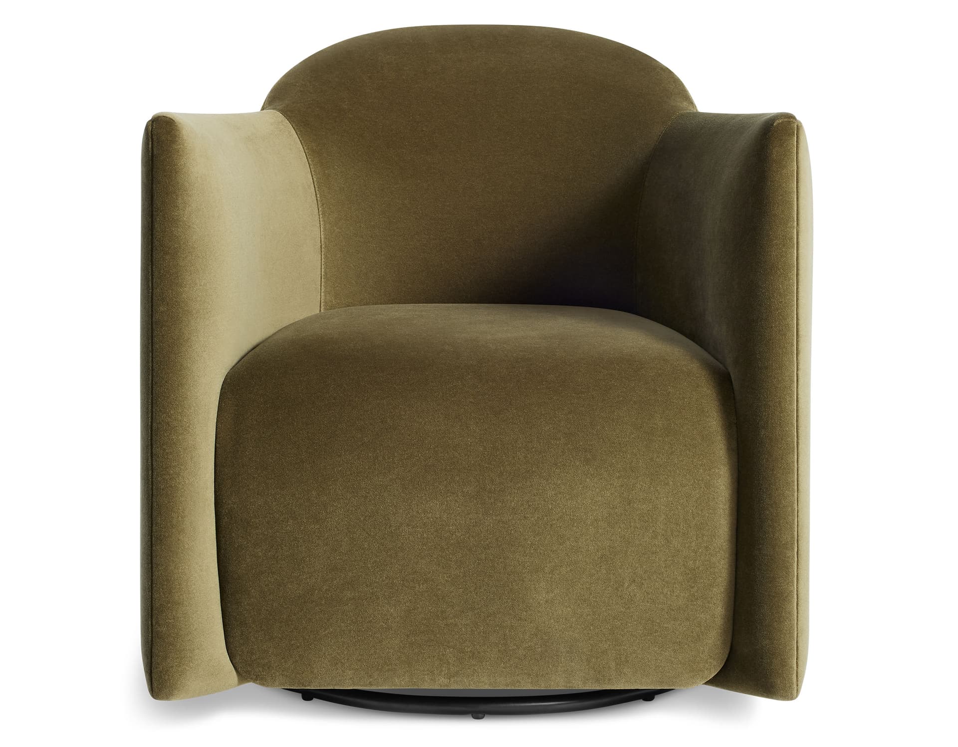about face swivel lounge chair / moss velvet