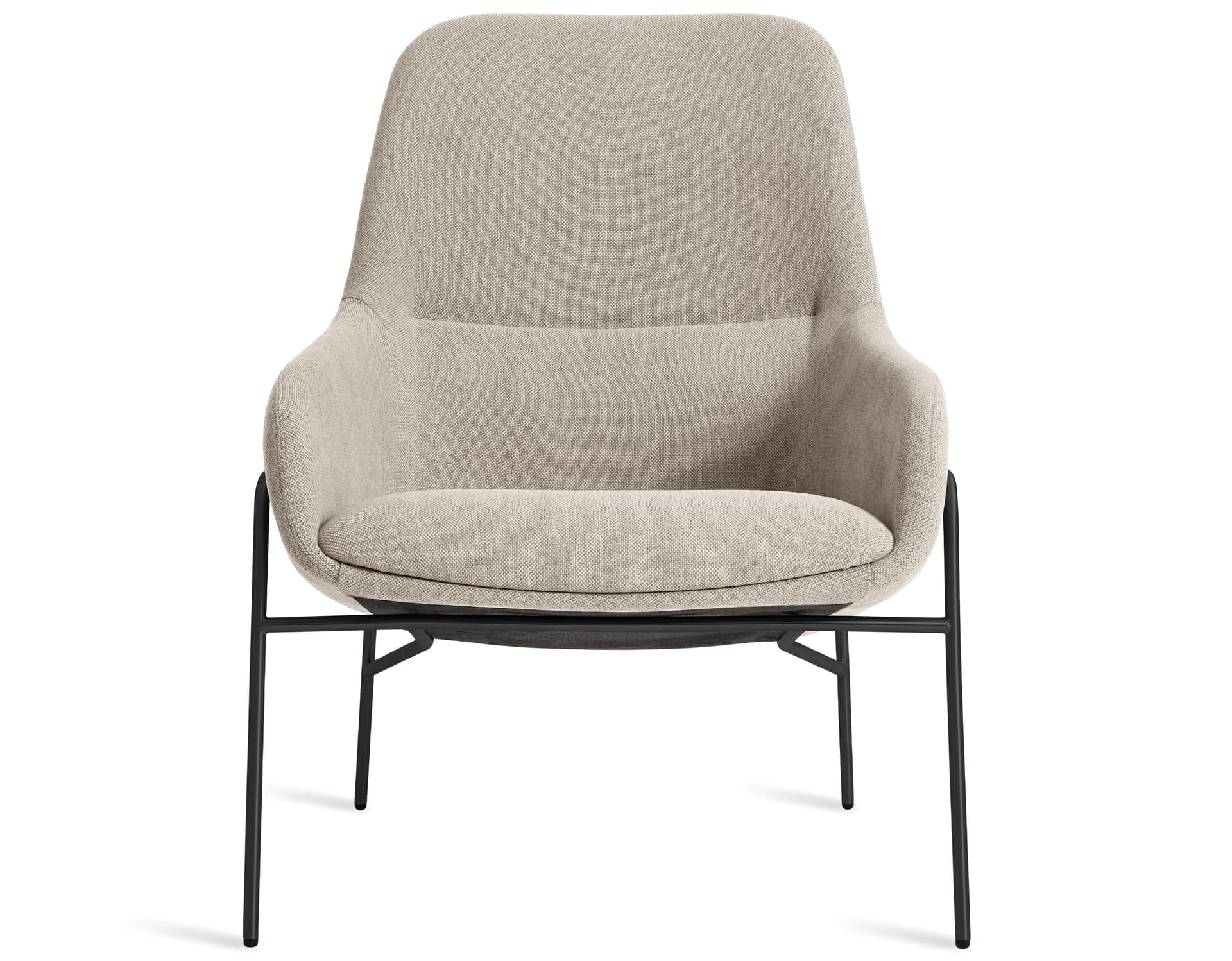 acre lounge chair / tait stone - blackened steel base