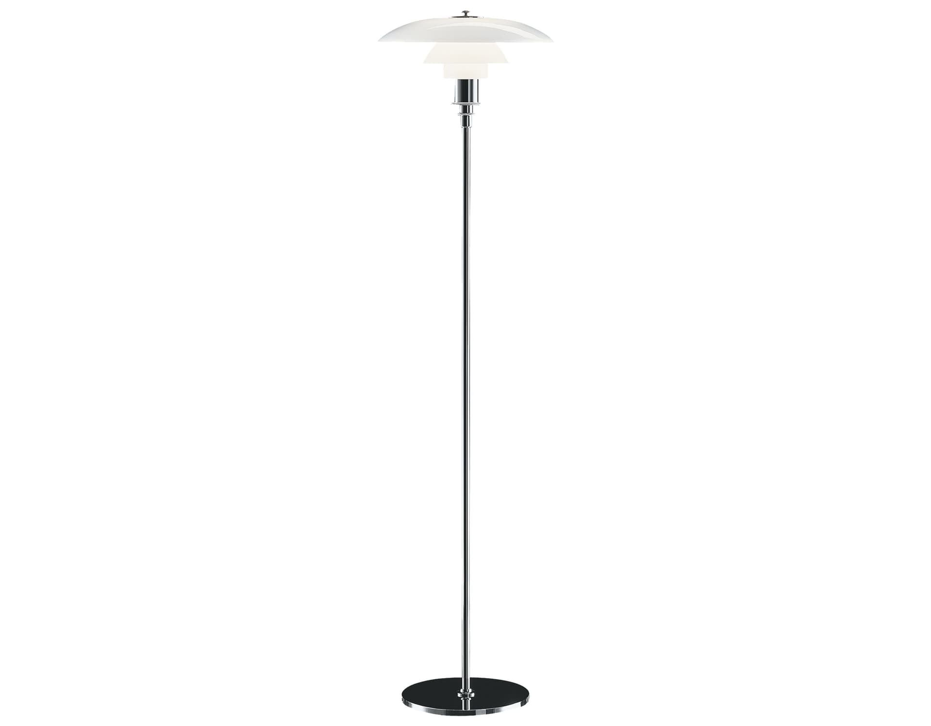 ph 3.5/2.5 floor lamp / high lustre chrome plated stem & base