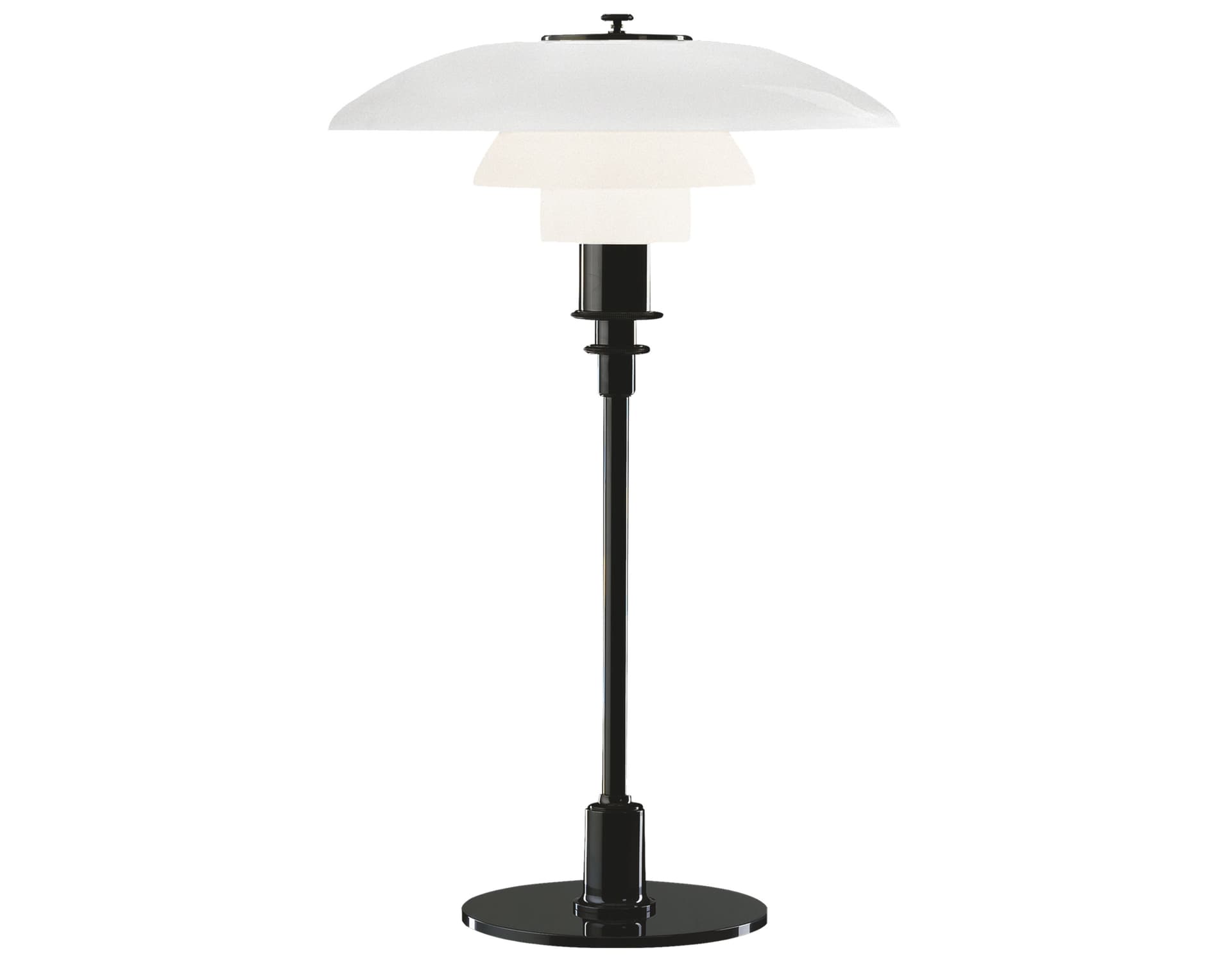 ph 3/2 table lamp / black metalized stem & base