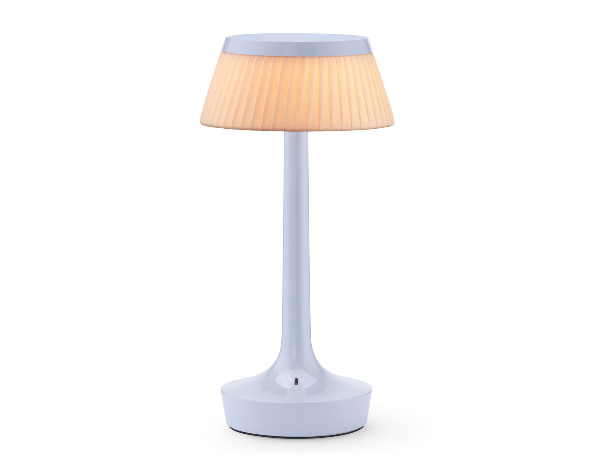 bon jour unplugged table lamp / fade blue / fabric