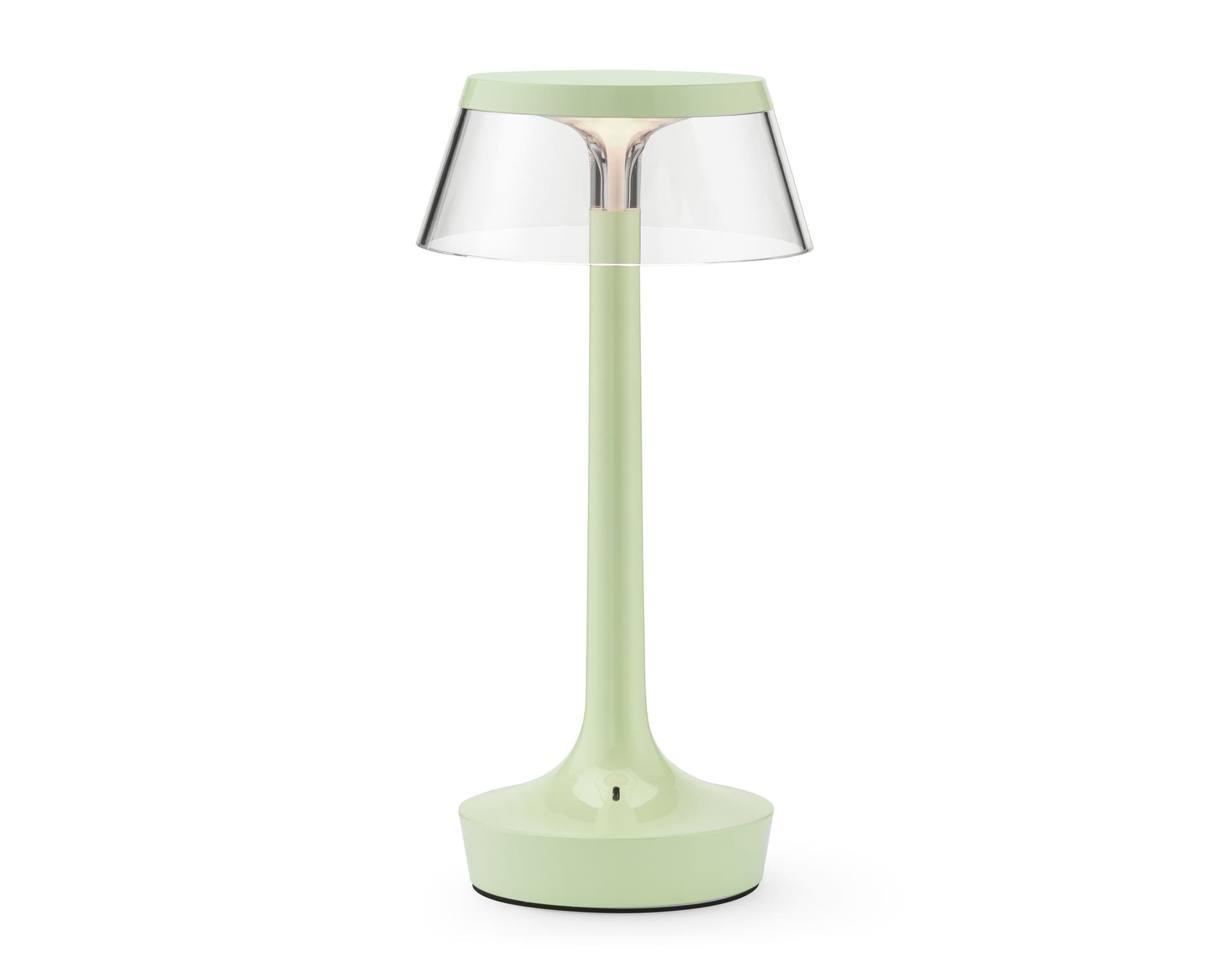 bon jour unplugged table lamp / fresh mint / transparent