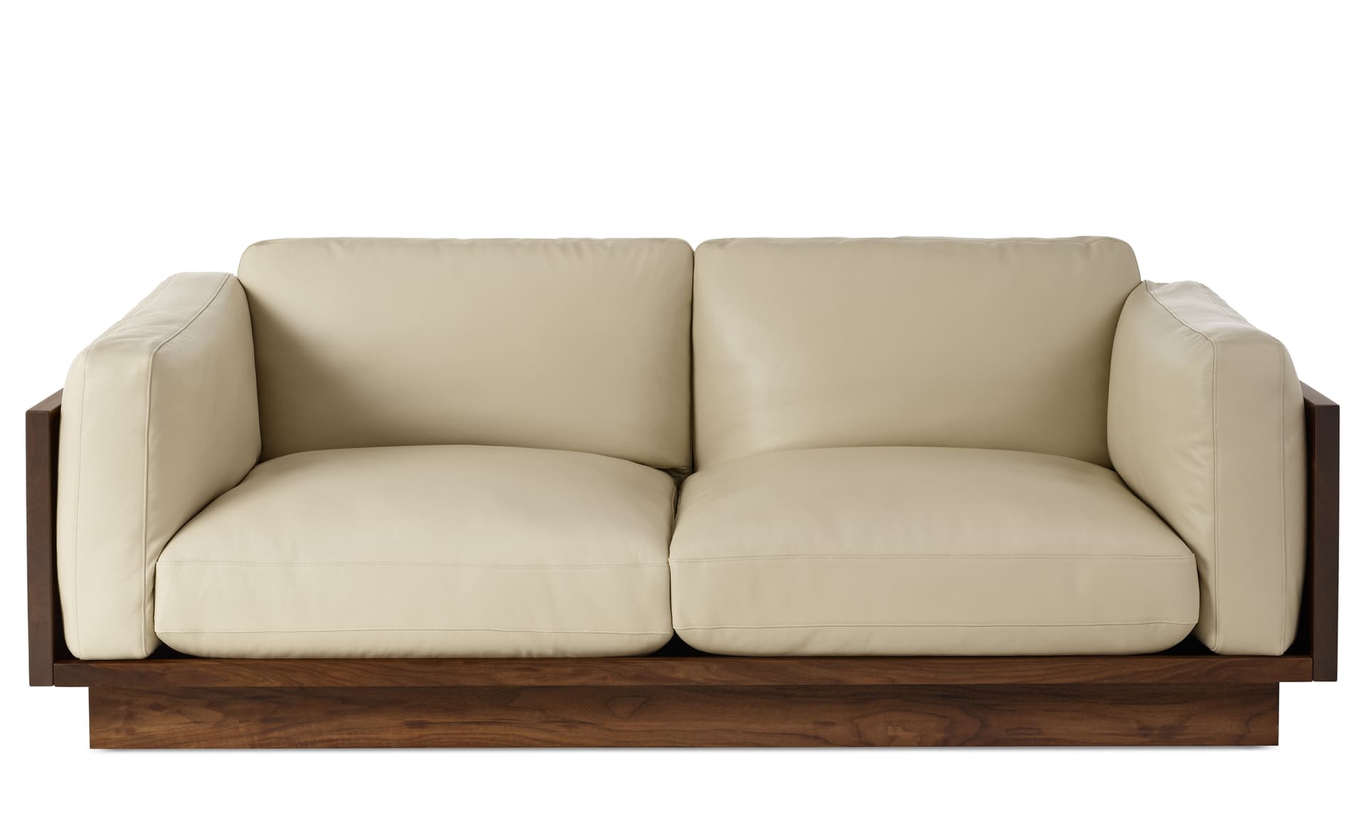 Pawson Drift Sofa 80 inch / tudor walnut / raise - gesso / not fire retardant