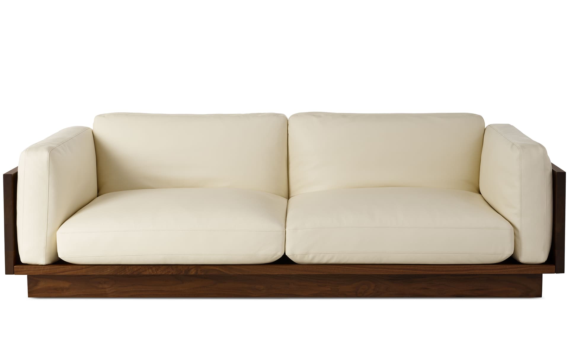 Pawson Drift Sofa 93 inch / raise - gesso (8MH05) / tudor walnut / not fire retardant