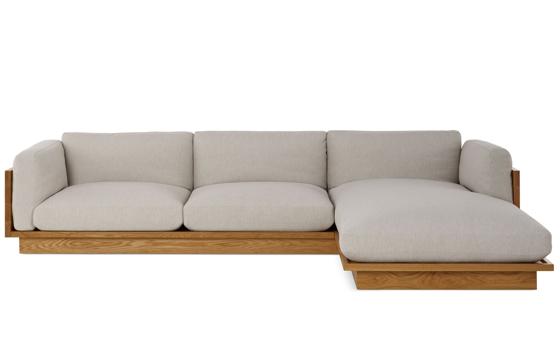 right facing (chaise on right when facing) / mode - clavicle (ZMD09) / white oak / not fire retardant