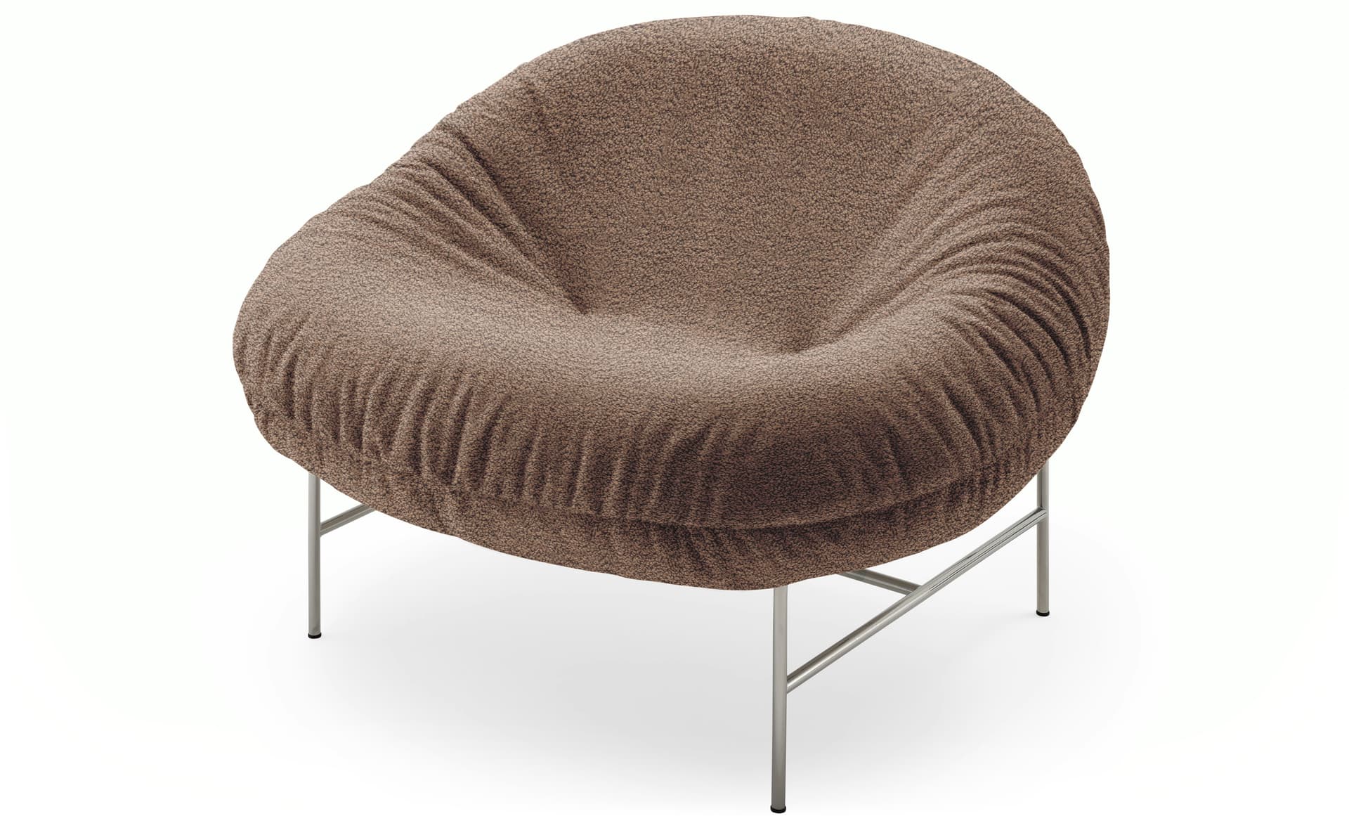 Perron Bun Lounge / chrome base / puff, taupe