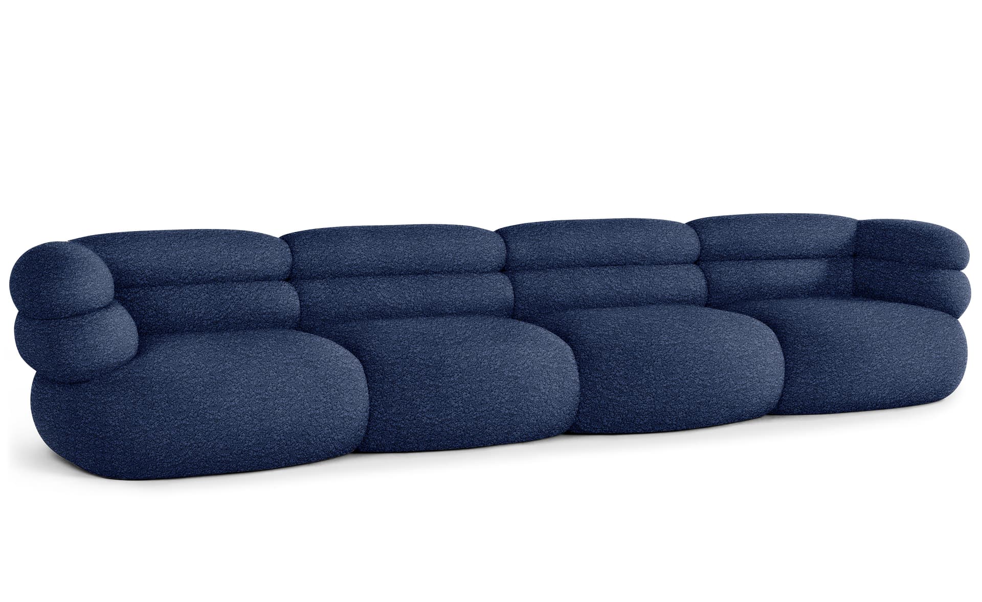 Biboni Sofa Four Seater / solid sublime - navy