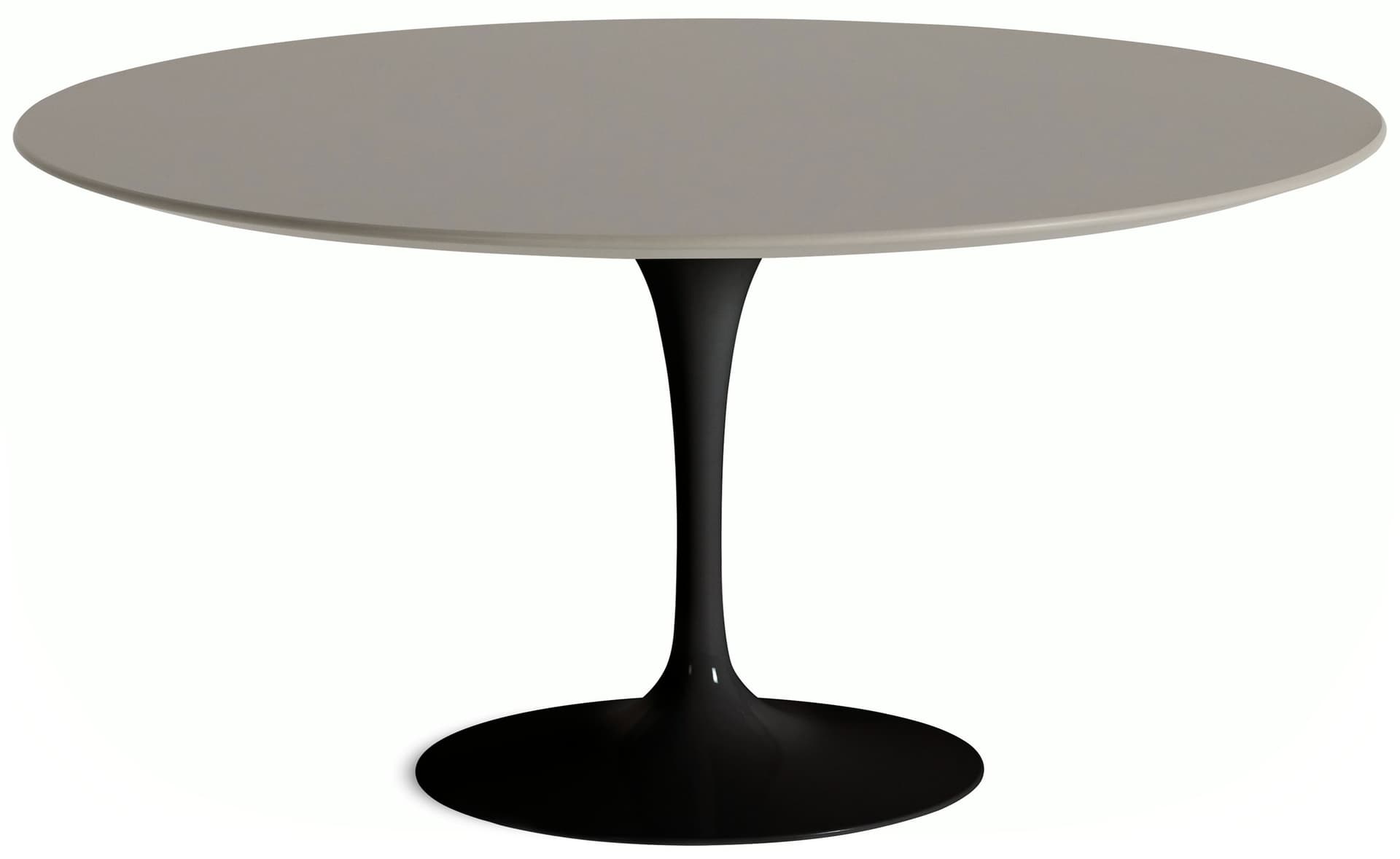 saarinen dining table - 60" round / high gloss - black / laminate - modern clay