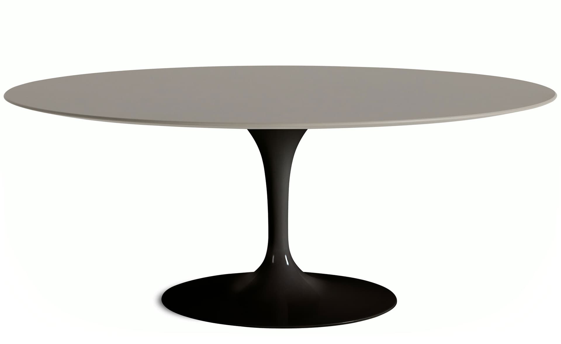 saarinen dining table - 72" oval / high gloss - black / laminate - modern clay
