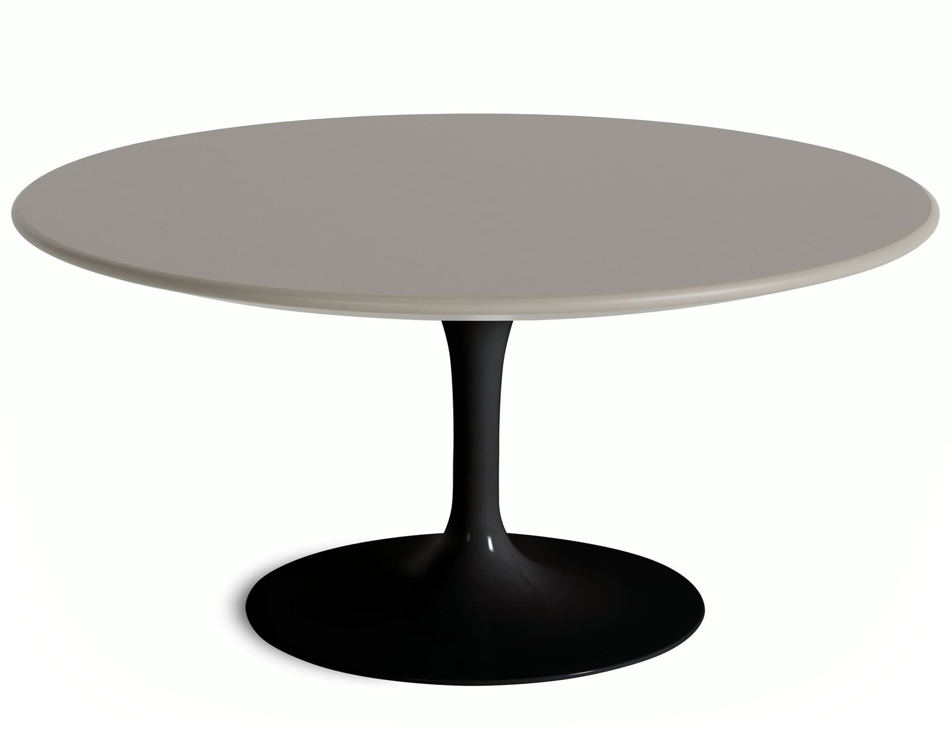 saarinen coffee table - 35" round / high gloss - black / laminate - modern clay