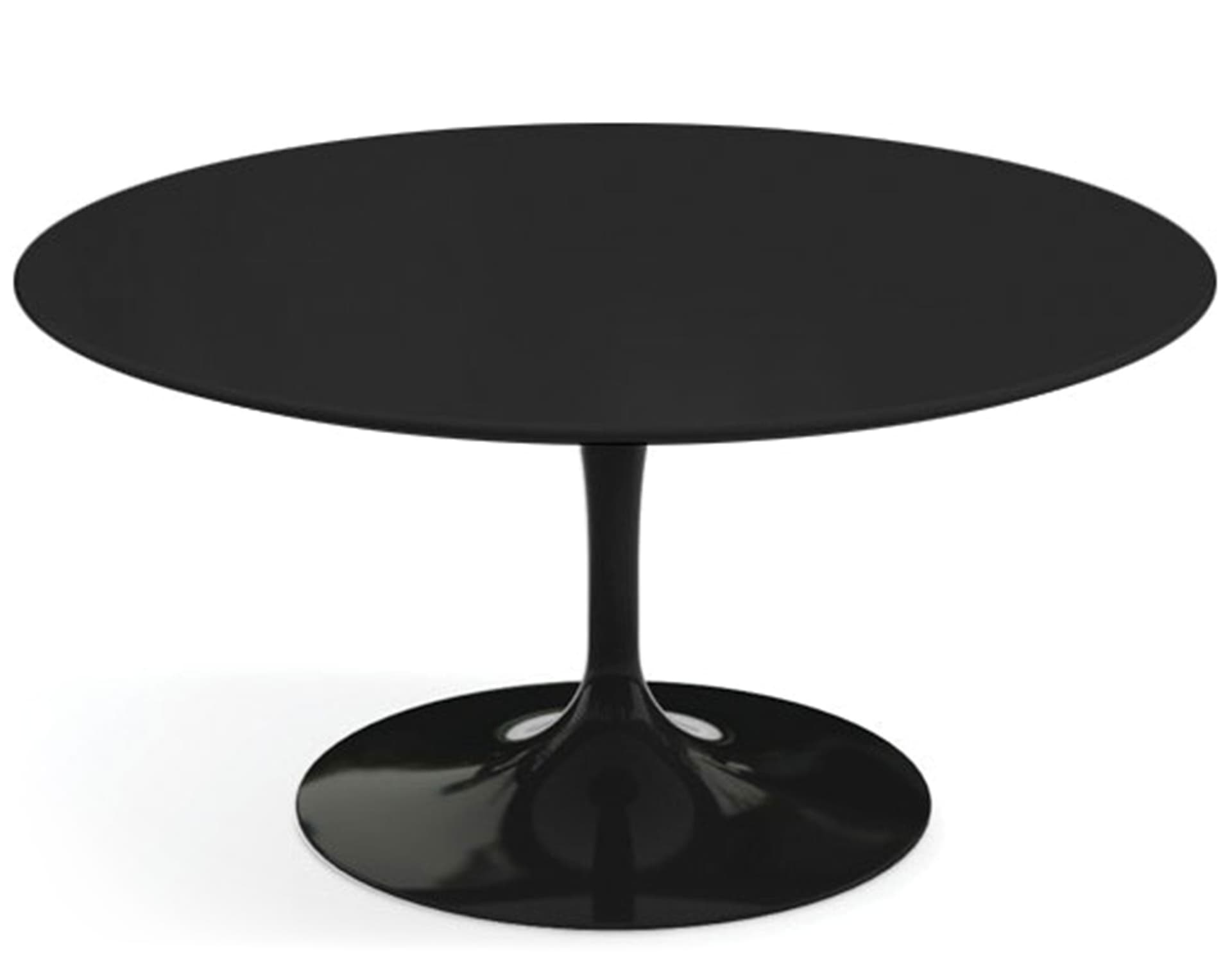 saarinen coffee table - 35" round / high gloss - black / laminate - black