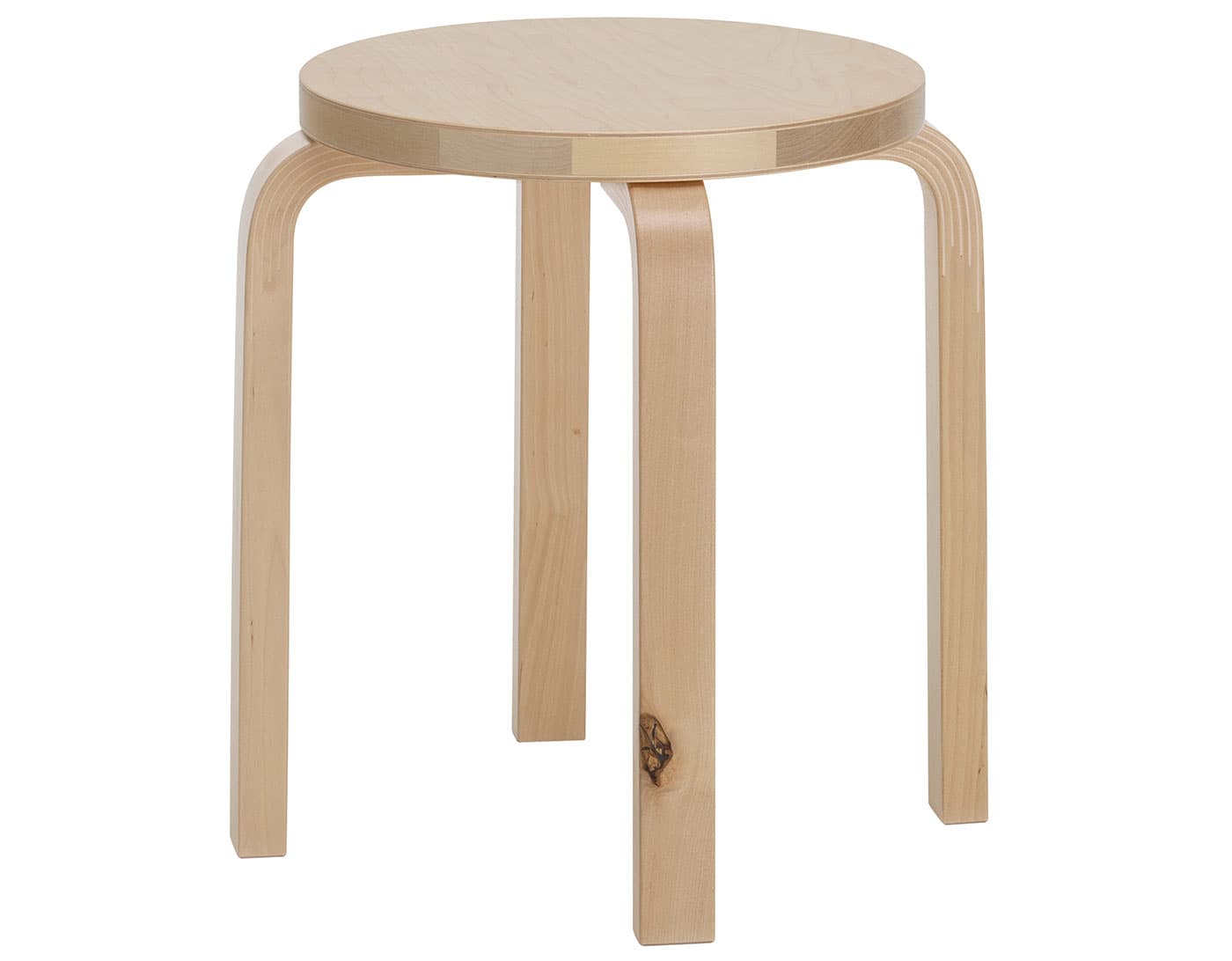 alvar aalto stool e60 / wild birch with matching legs