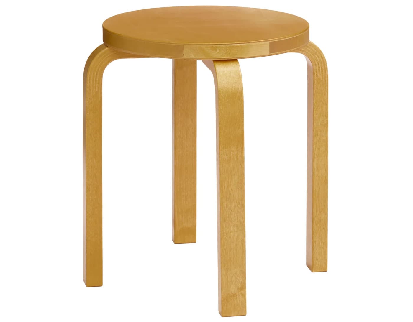 alvar aalto stool e60 / honey stained birch with matching legs