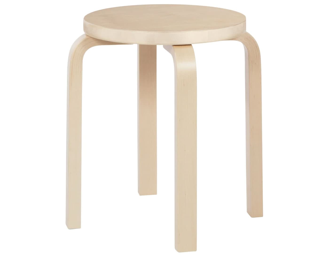 alvar aalto stool e60 / natural lacquered birch with matching legs