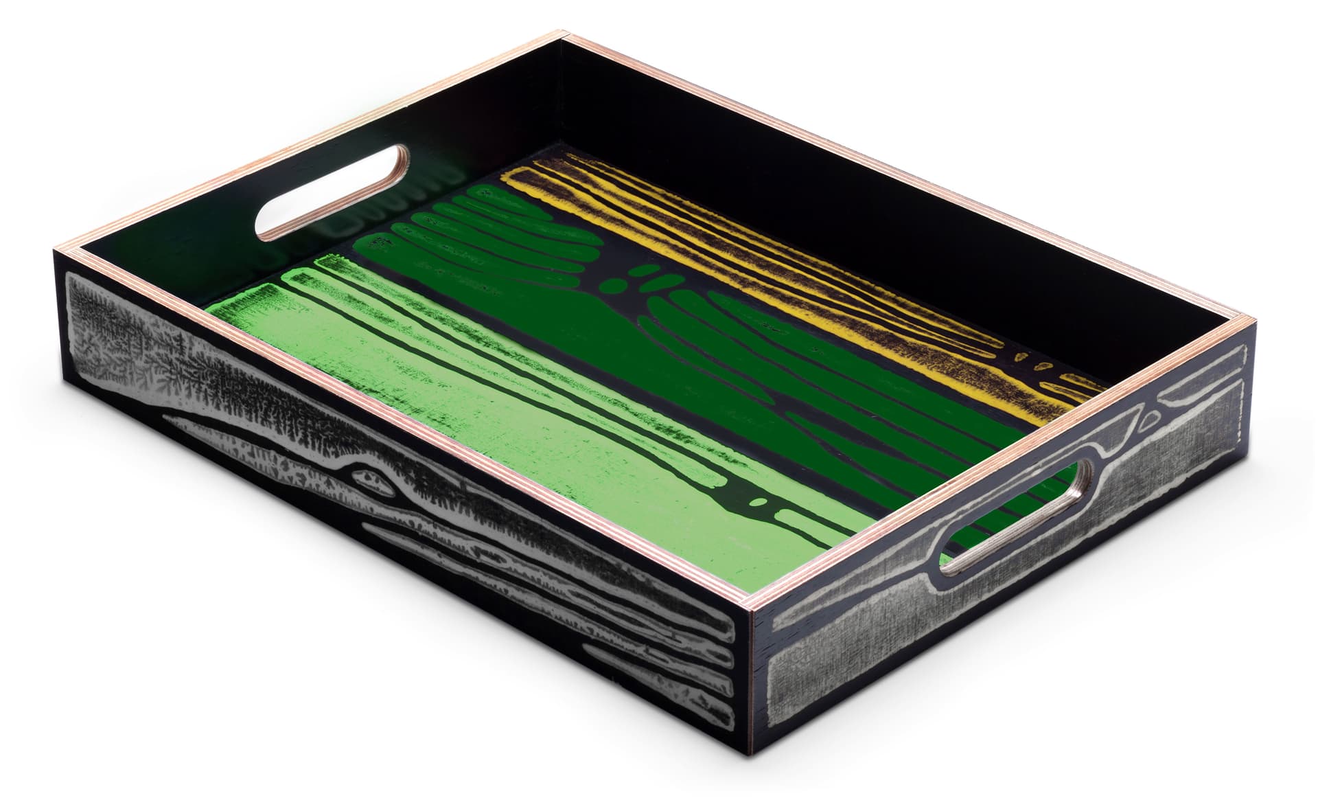 Wrongwoods Tray / white with green