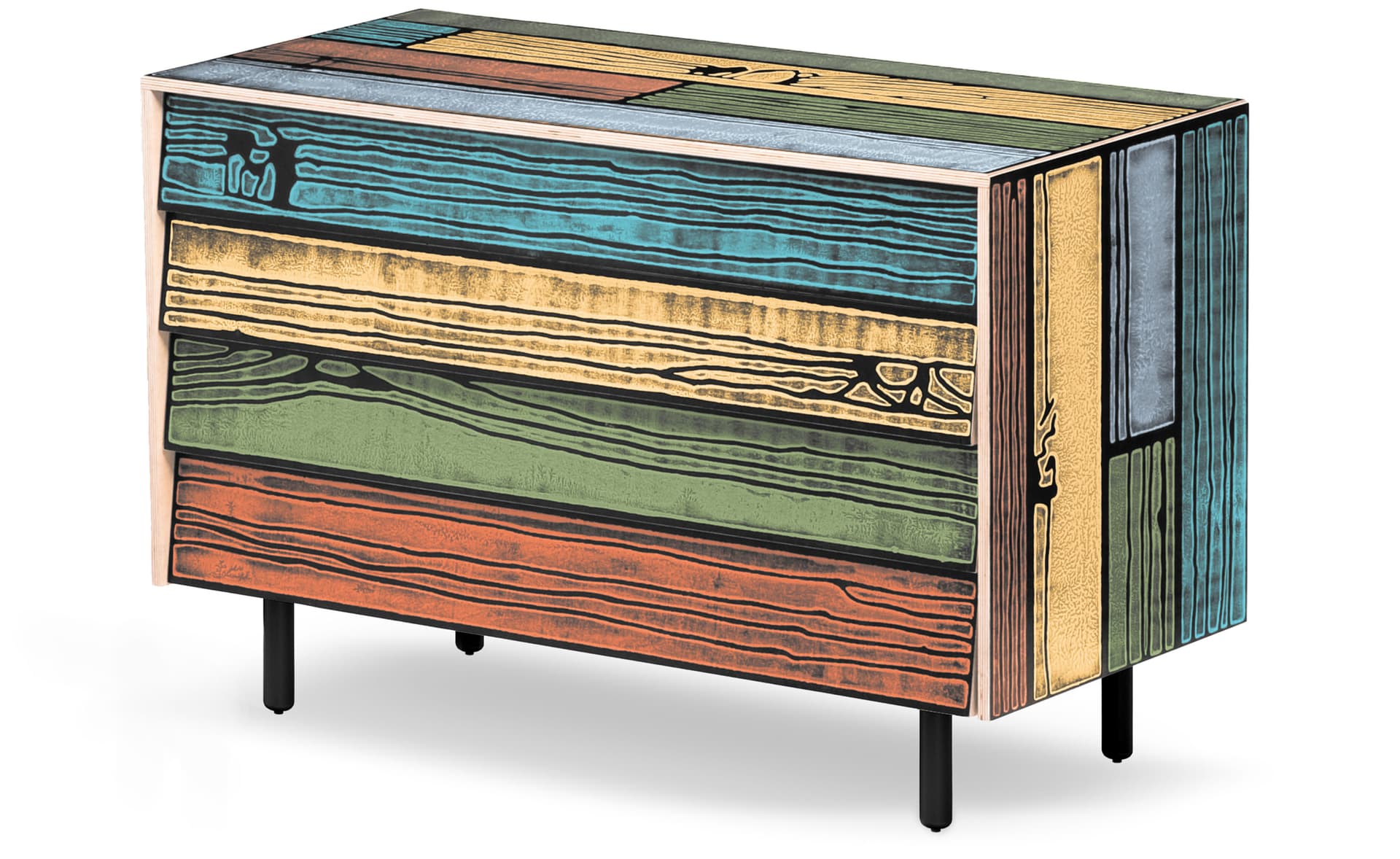 Wrongwoods Chest of Drawers / five color - Palm Springs