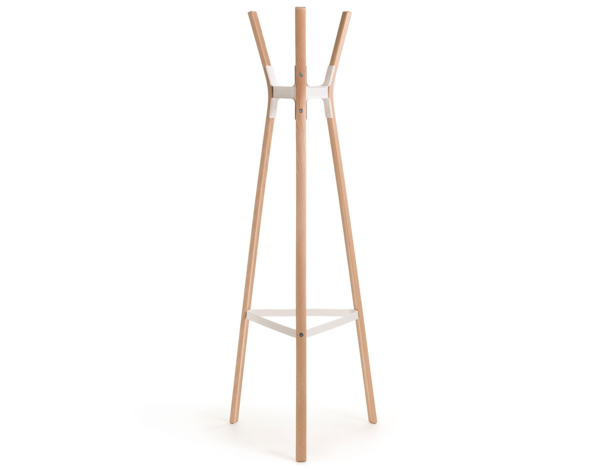 magis steelwood coat stand / natural beech frame - white joints