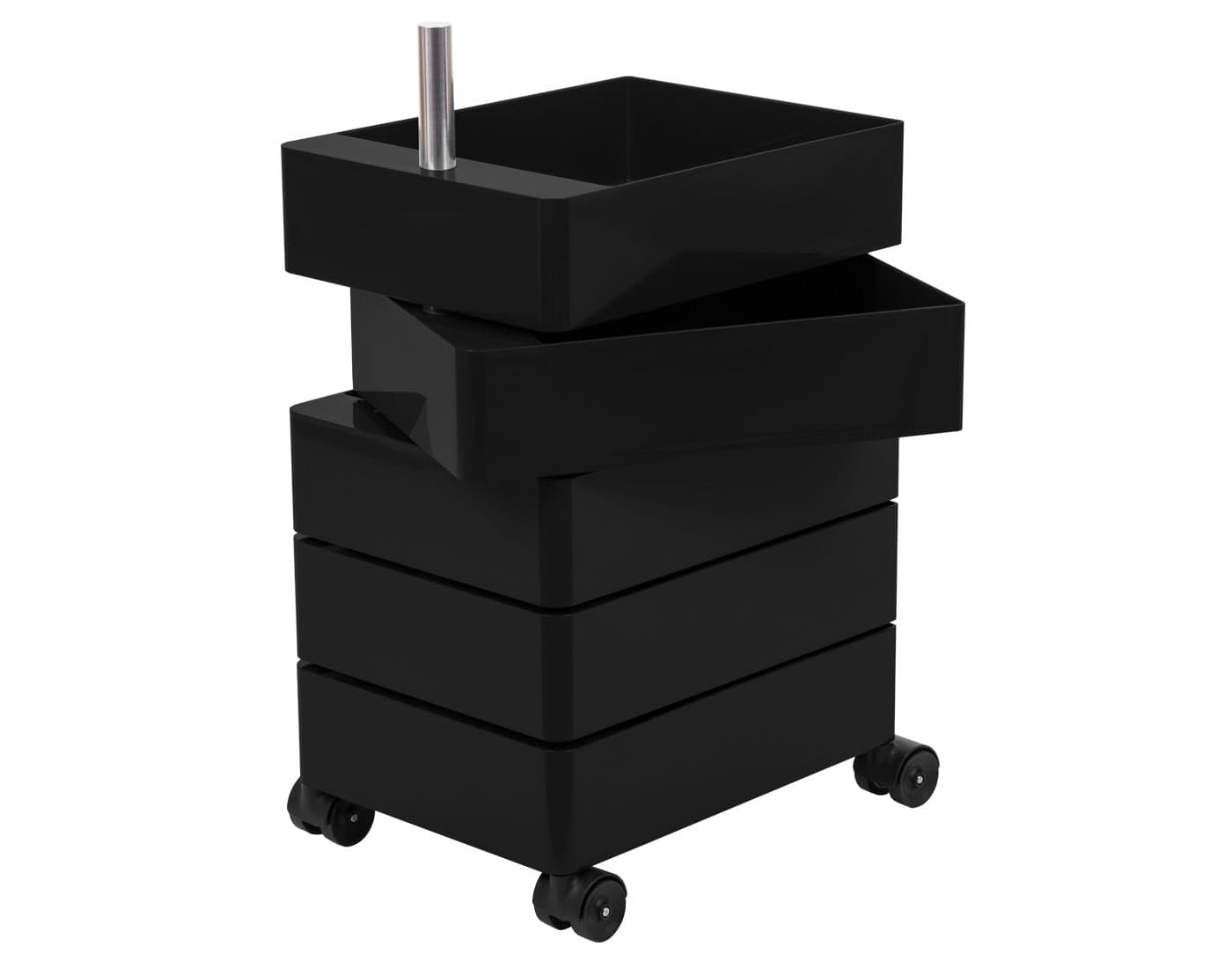 360° Container / 5 drawer unit - black
