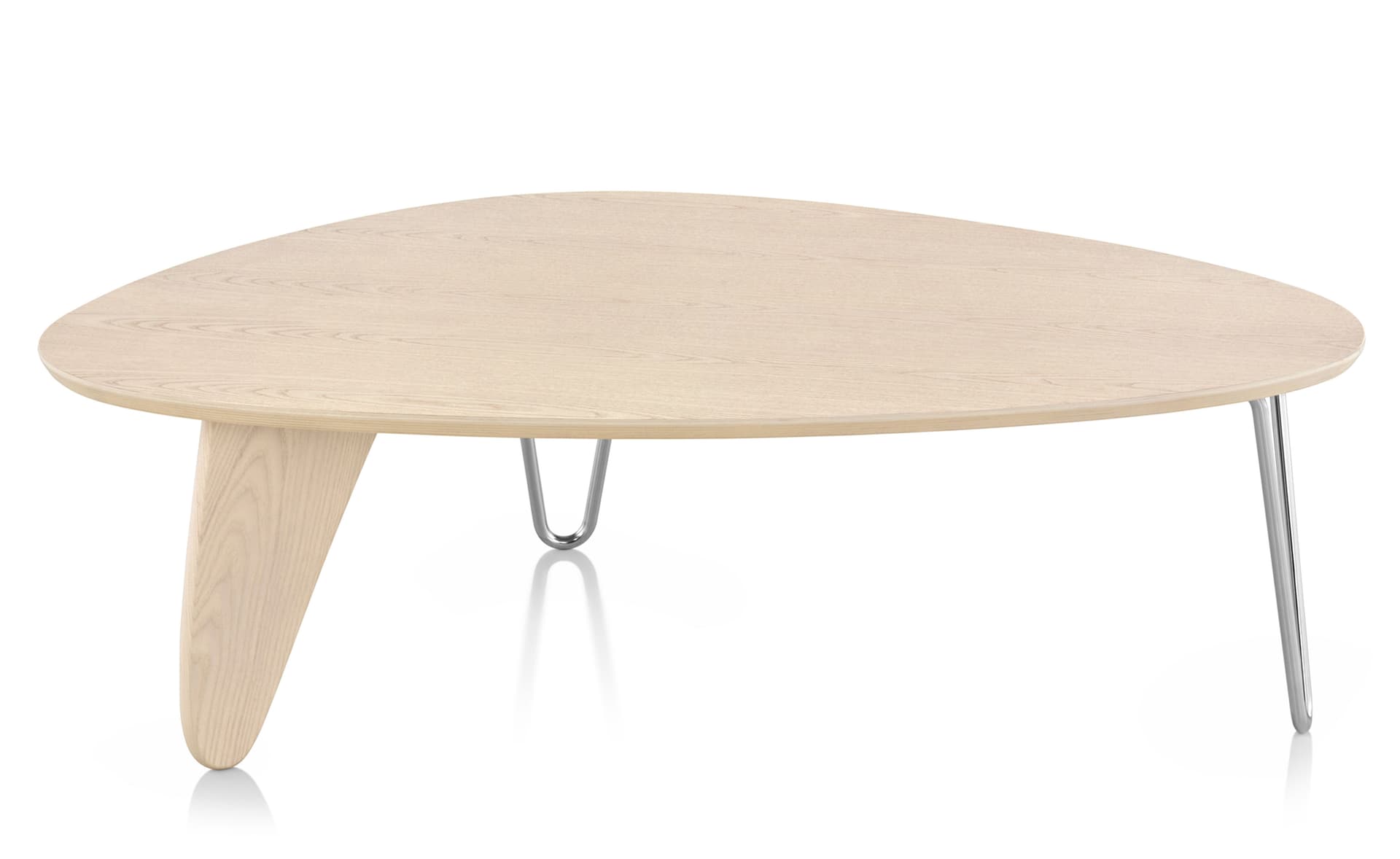 isamu noguchi rudder table / white ash with trivalent chrome leg