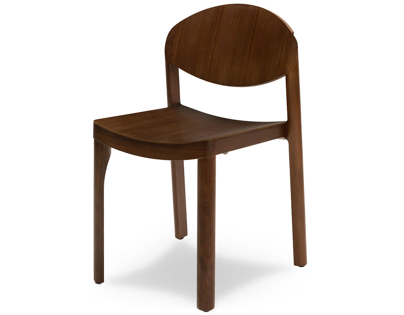 Mauro Stacking Chair / single chair - walnut