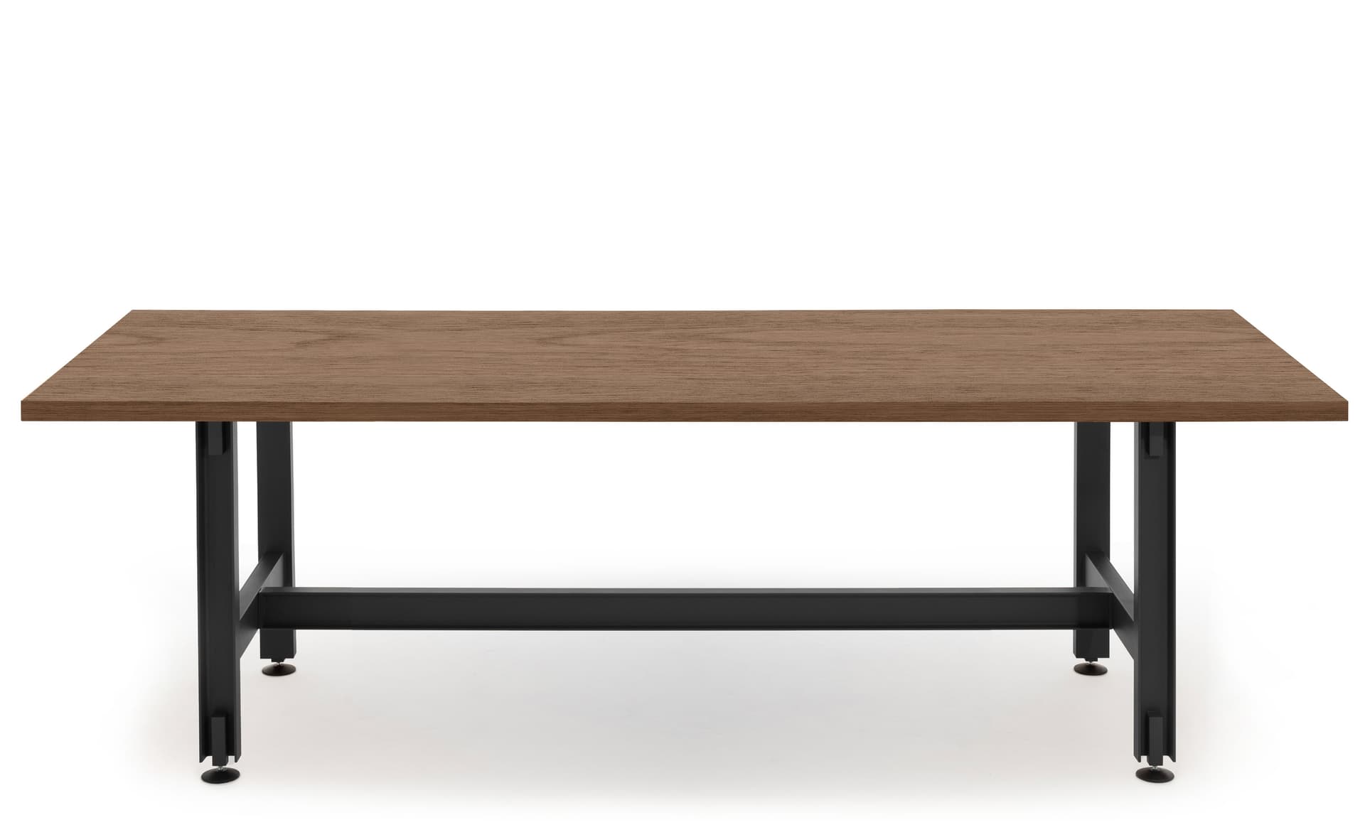Beam Table / 94.5" length x 29.1" height - walnut veneer top / black base
