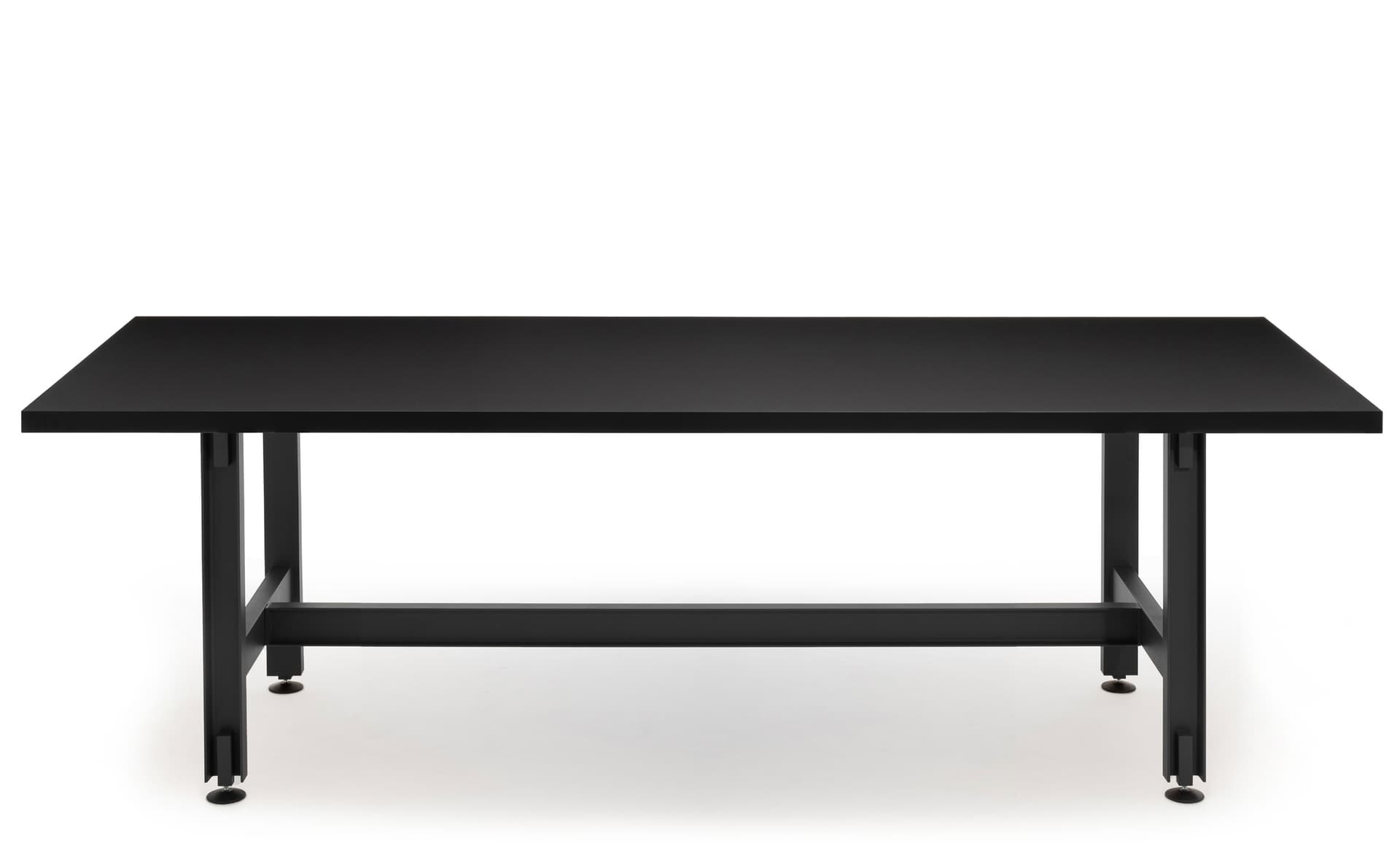 Beam Table / 94.5" length x 29.1" height - black Fenix laminate top / black base