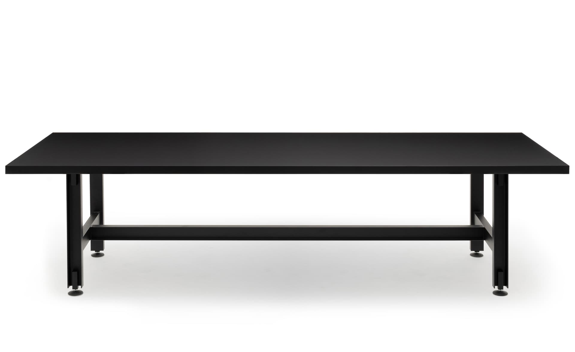 Beam Table / 118" length x 29.1" height - black Fenix laminate top / black base