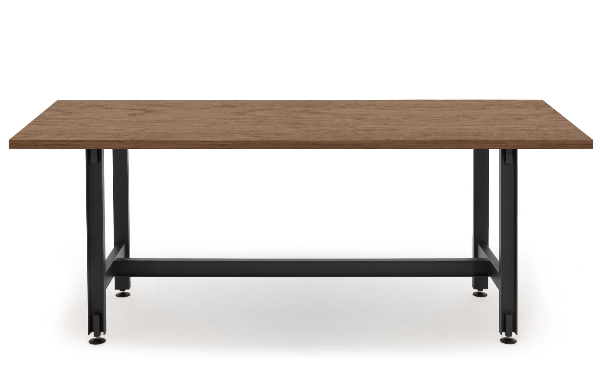 Beam Table / 94.5" length x 43.3" height - walnut veneer top / black base
